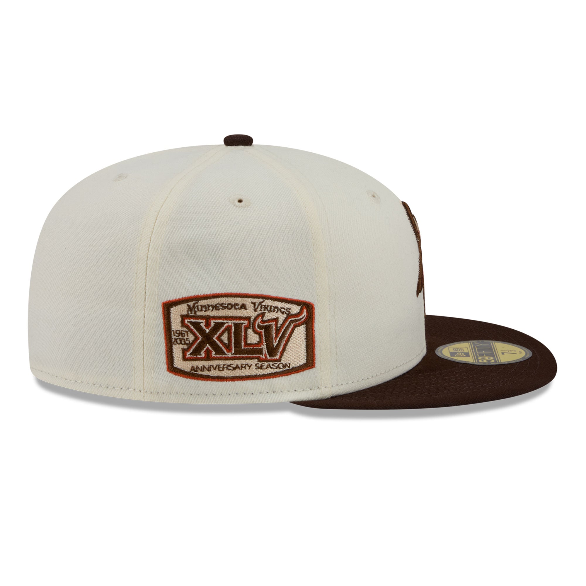 Men's New Era Cream/Brown Minnesota Vikings Pumpkin Spice 59FIFTY Fitted Hat