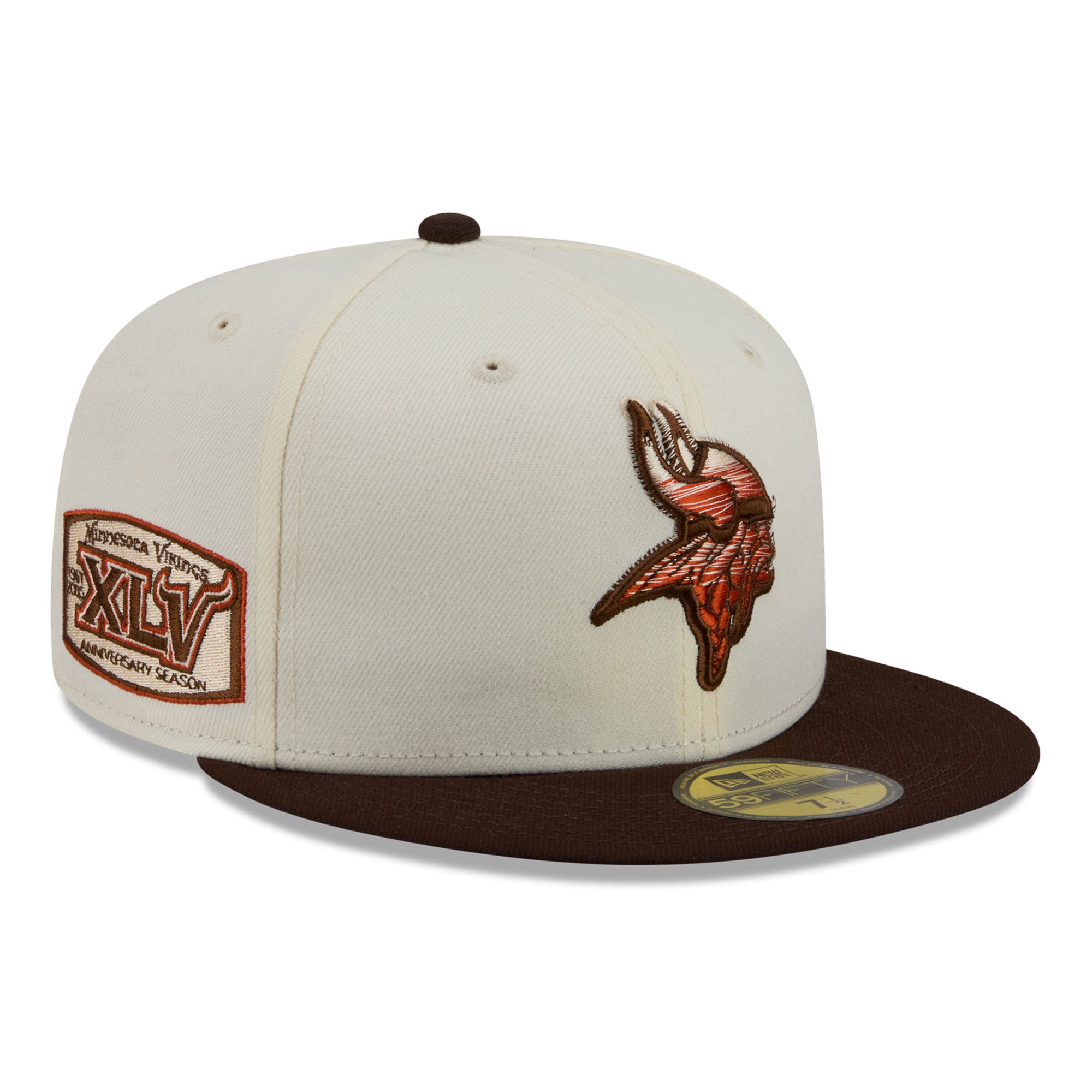 Men's New Era Cream/Brown Minnesota Vikings Pumpkin Spice 59FIFTY Fitted Hat