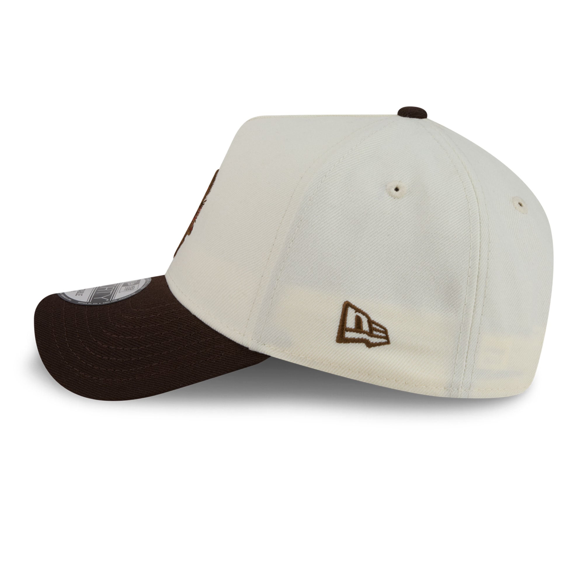Men's New Era Cream/Brown Minnesota Vikings Pumpkin Spice A-Frame 9FORTY Adjustable Hat