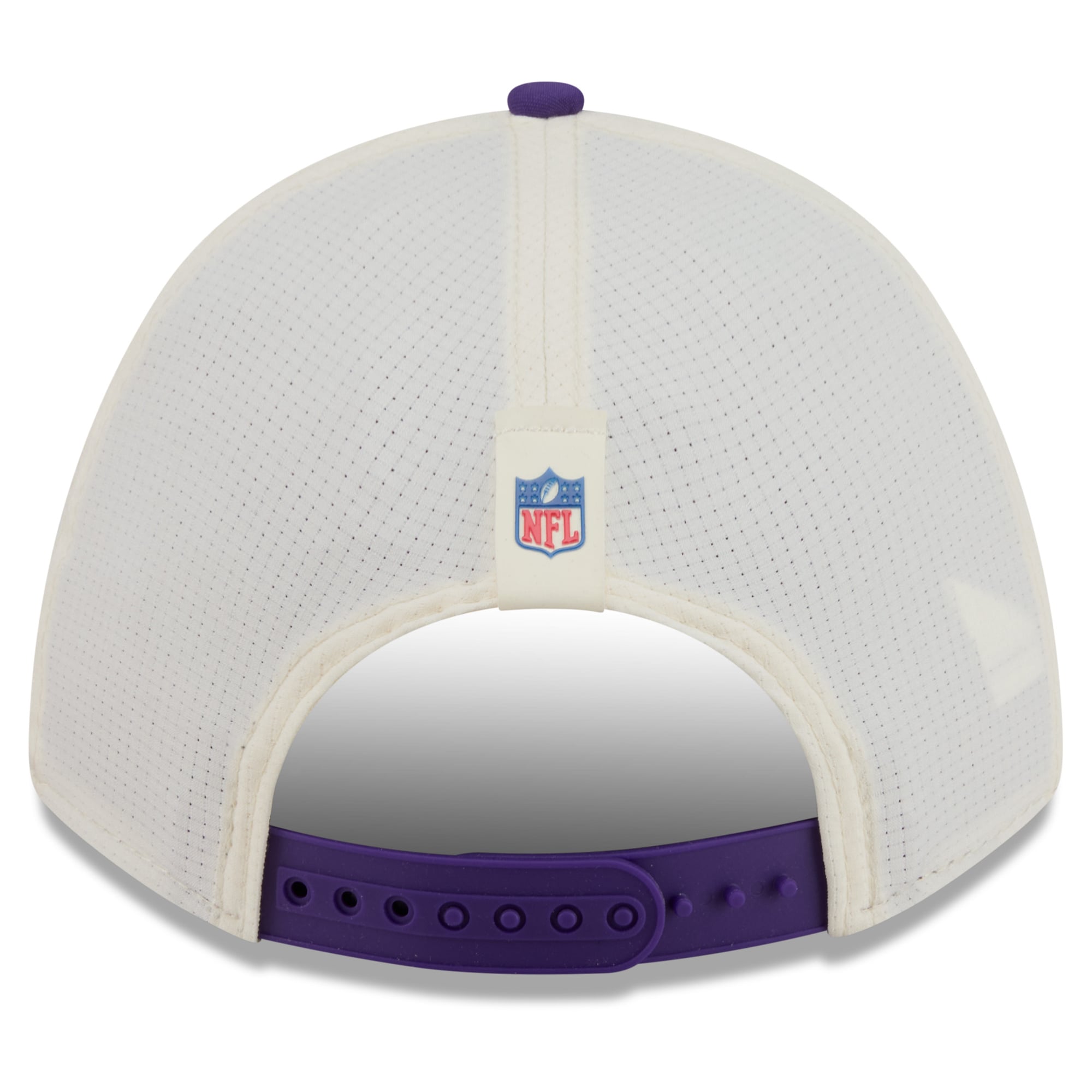 Casquette ajustable New Era crème/violette Minnesota Vikings 2026 NFL Training Camp 9FORTY pour homme
