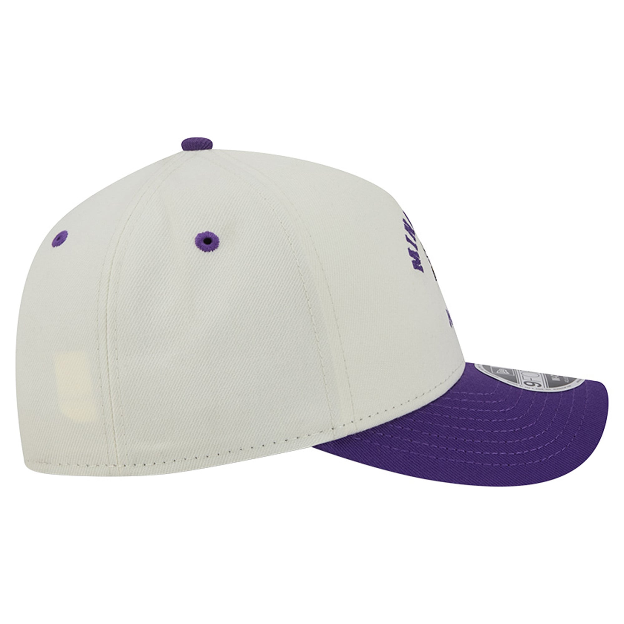 Casquette ajustable New Era crème/violette Minnesota Vikings Arch 9FORTY A-Frame M-Crown pour homme