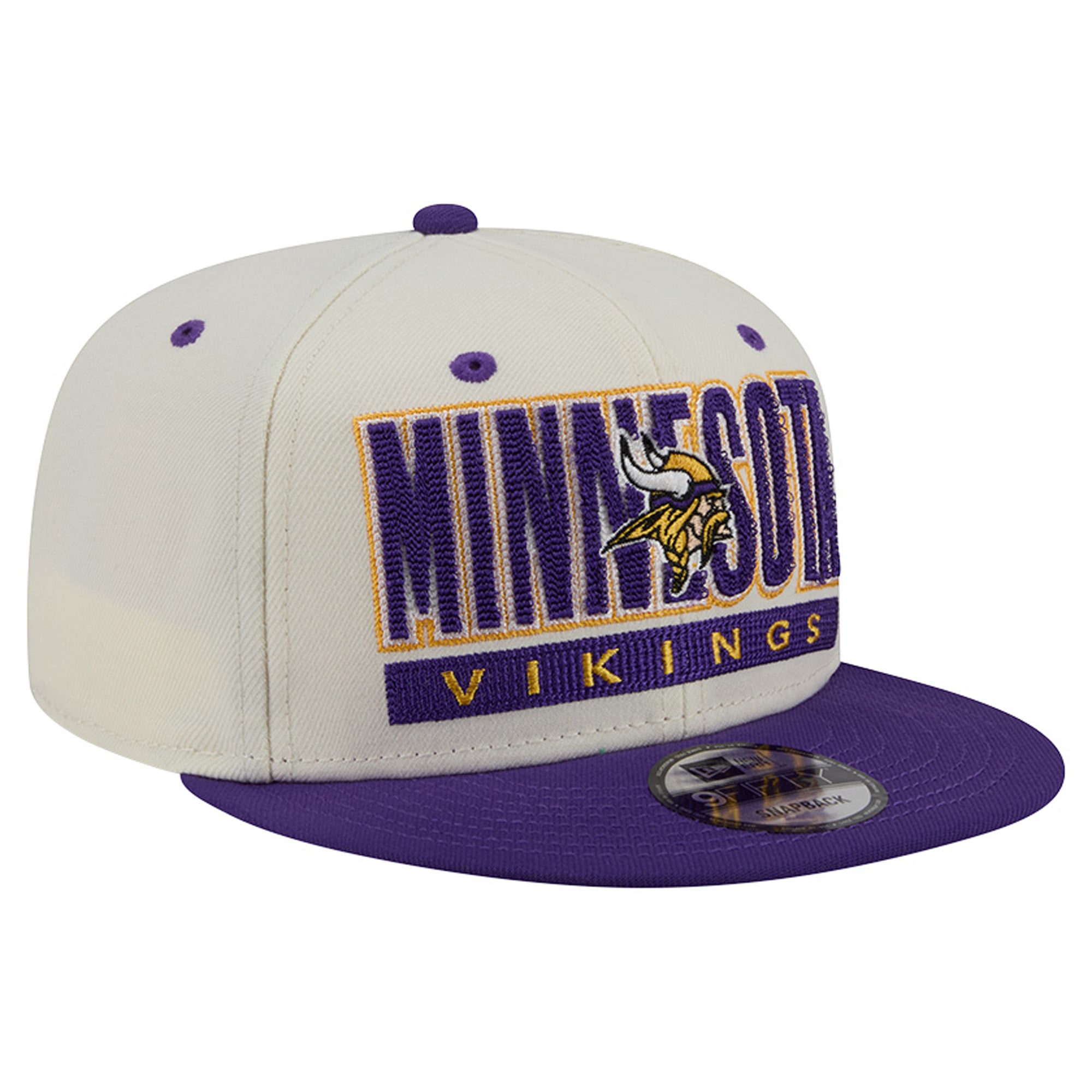Casquette snapback New Era Classic 9FIFTY crème/violette Minnesota Vikings pour homme