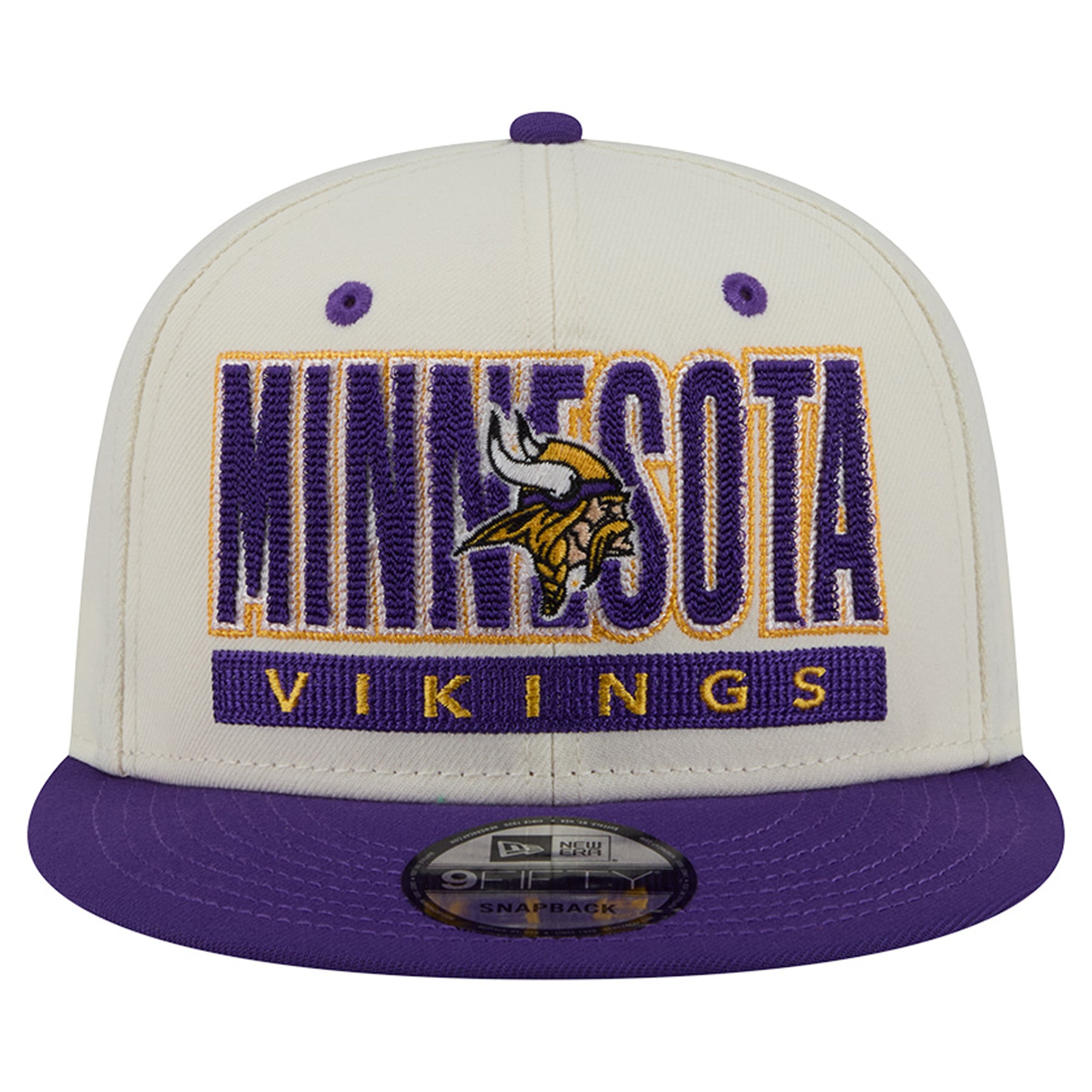 Casquette snapback New Era Classic 9FIFTY crème/violette Minnesota Vikings pour homme