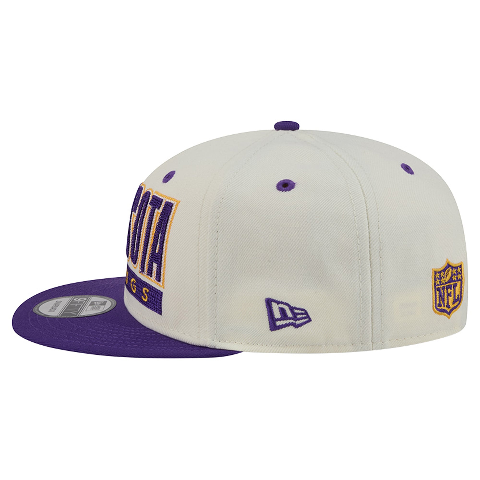 Casquette snapback New Era Classic 9FIFTY crème/violette Minnesota Vikings pour homme