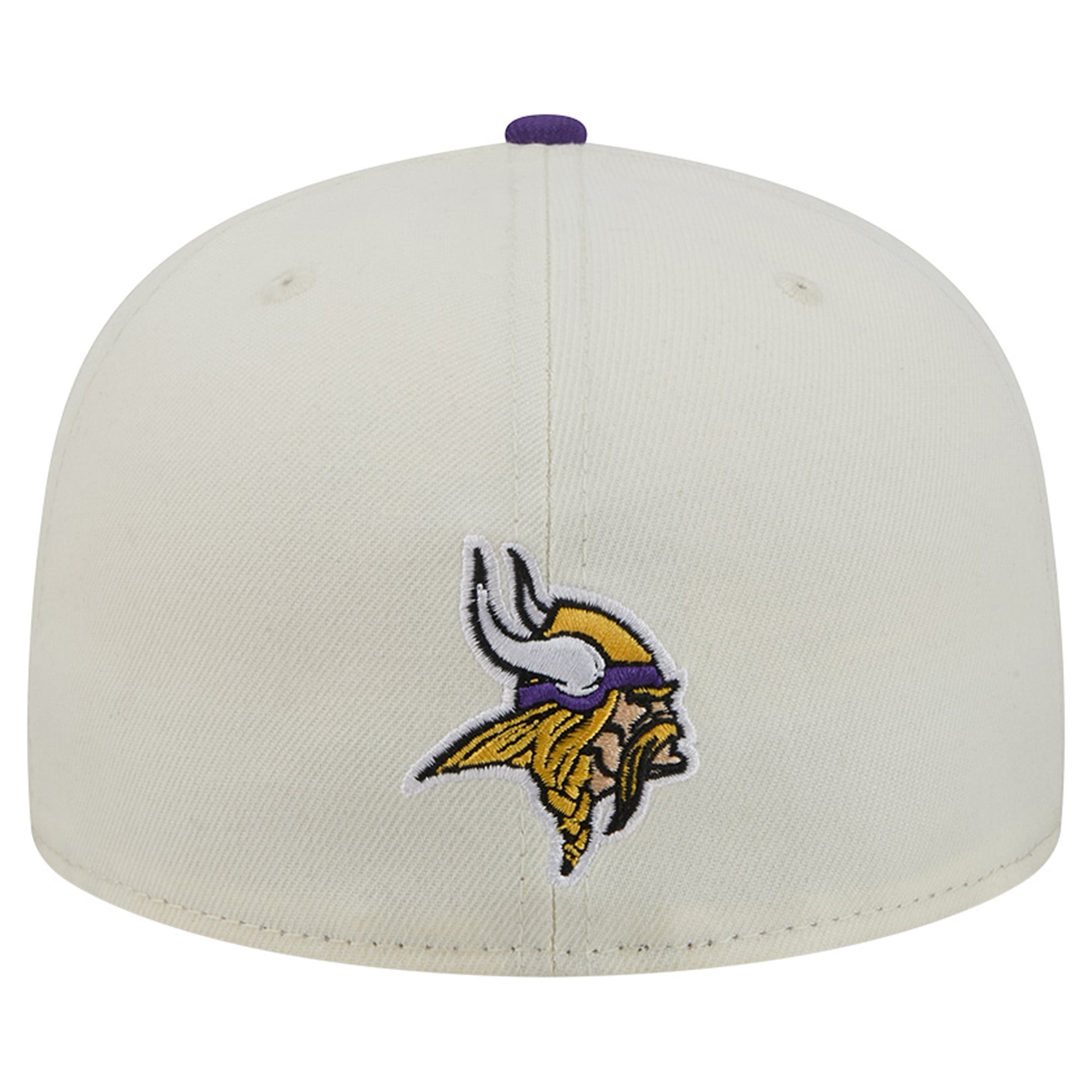 Casquette ajustée New Era Deceptor 59FIFTY crème/violette pour homme, Minnesota Vikings