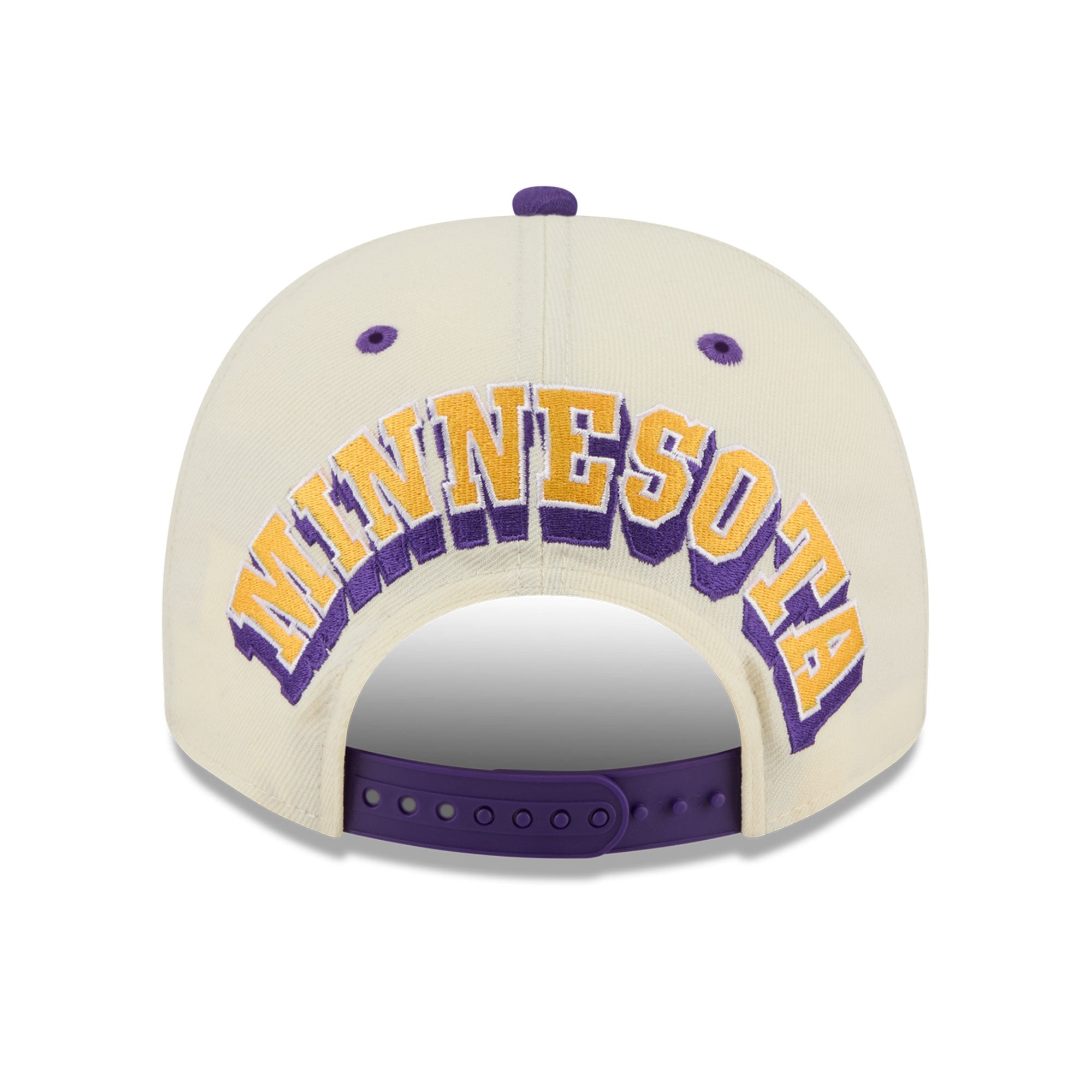 Casquette snapback New Era 9FIFTY crème/violette Minnesota Vikings pour homme