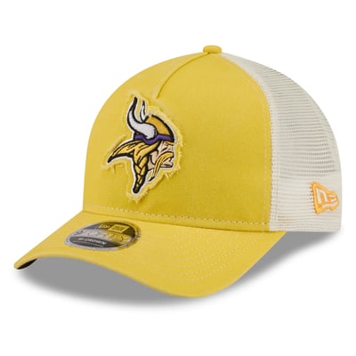  Minnesota Vikings New Era Fan 9FORTY A-Frame Trucker Adjustable Hat - Gold
