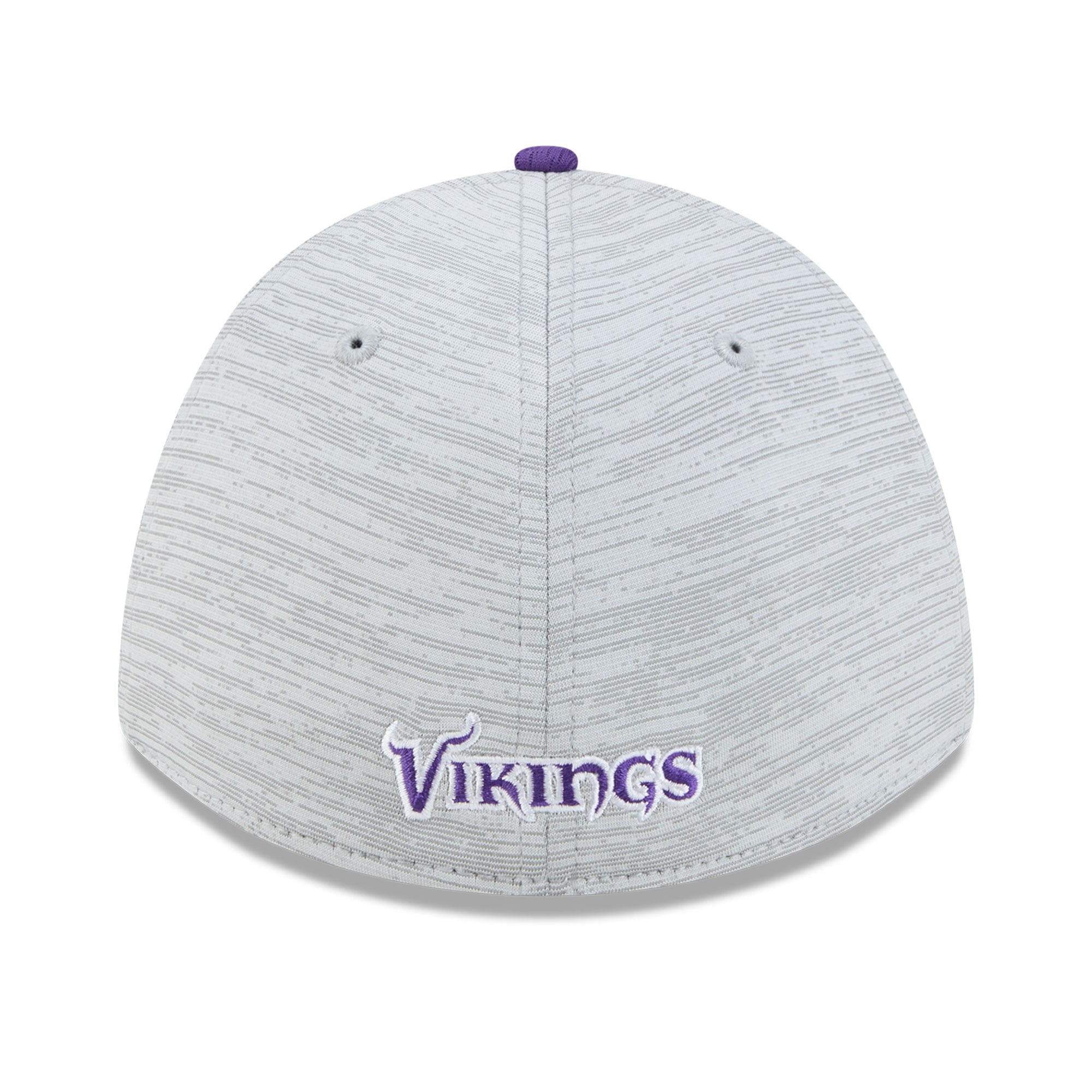 Casquette New Era Flex grise/violette Minnesota Vikings Tech M-Crown A-Frame 39THIRTY pour homme