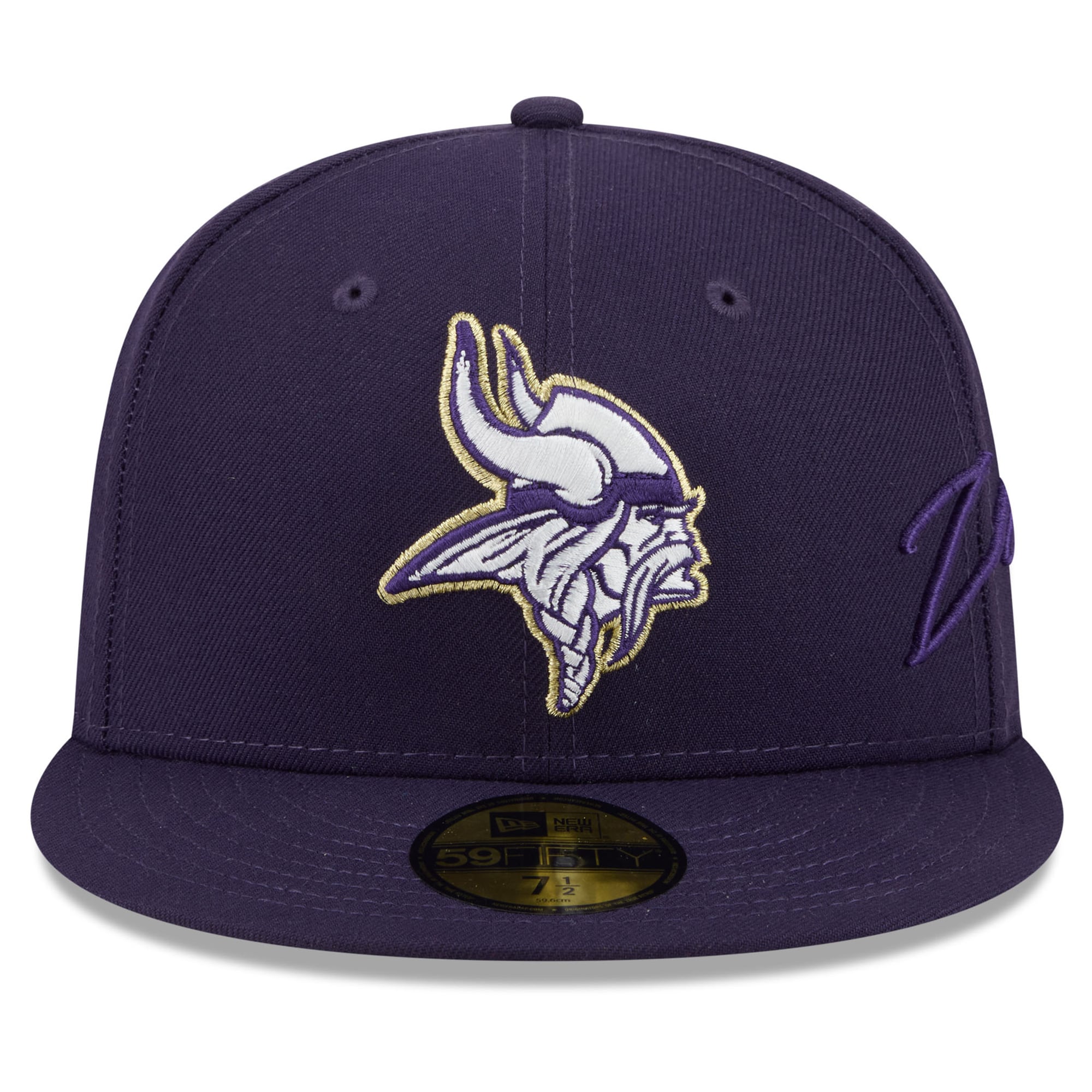 Men's New Era Purple Minnesota Vikings 2026 Rivalries Collection Fan Pack Side Script 59FIFTY Fitted Hat