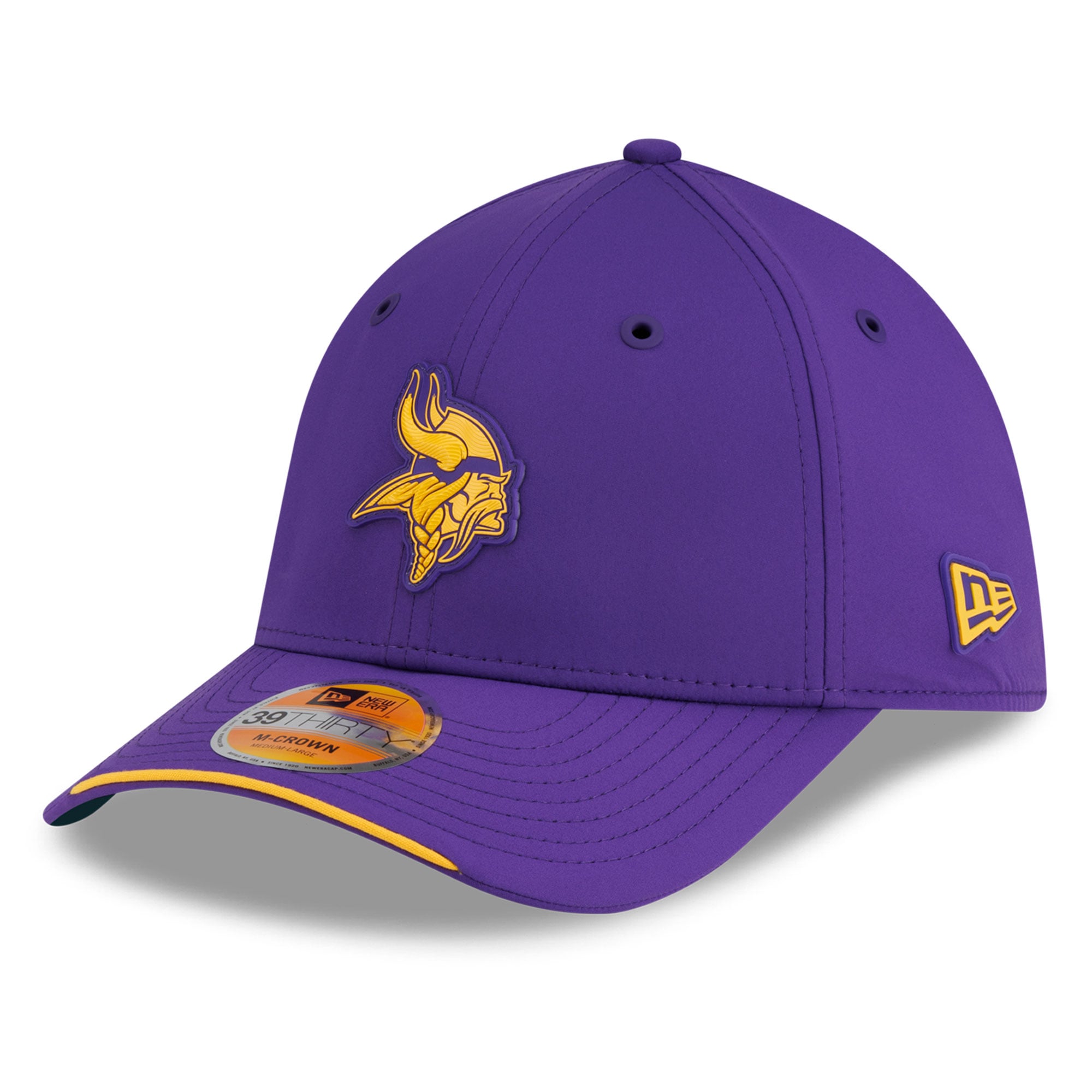 Casquette New Era violette Minnesota Vikings 2026 Sideline 39THIRTY M-Crown Flex pour homme