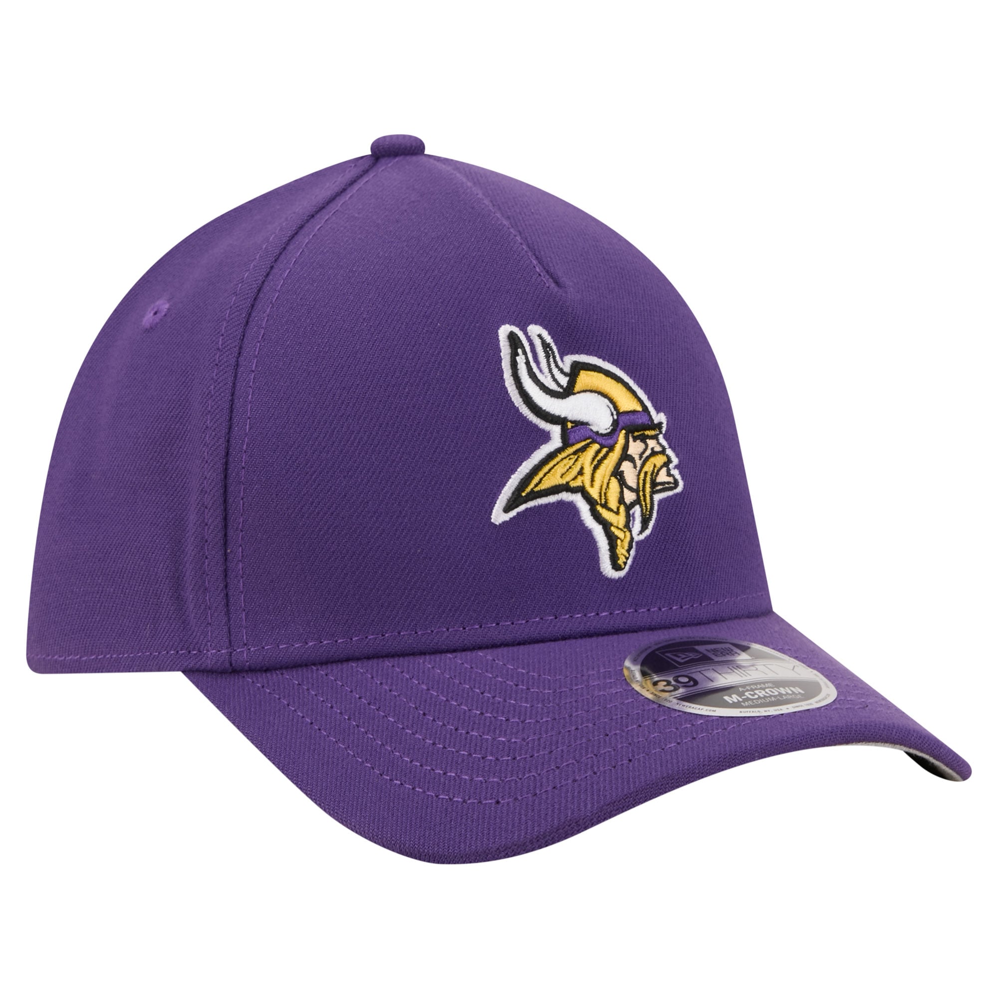 Casquette extensible New Era violette Minnesota Vikings 39THIRTY M-Crown pour homme