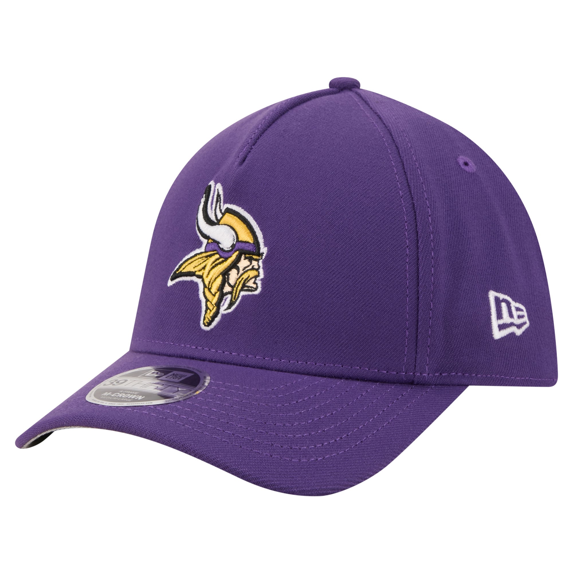 Casquette extensible New Era violette Minnesota Vikings 39THIRTY M-Crown pour homme