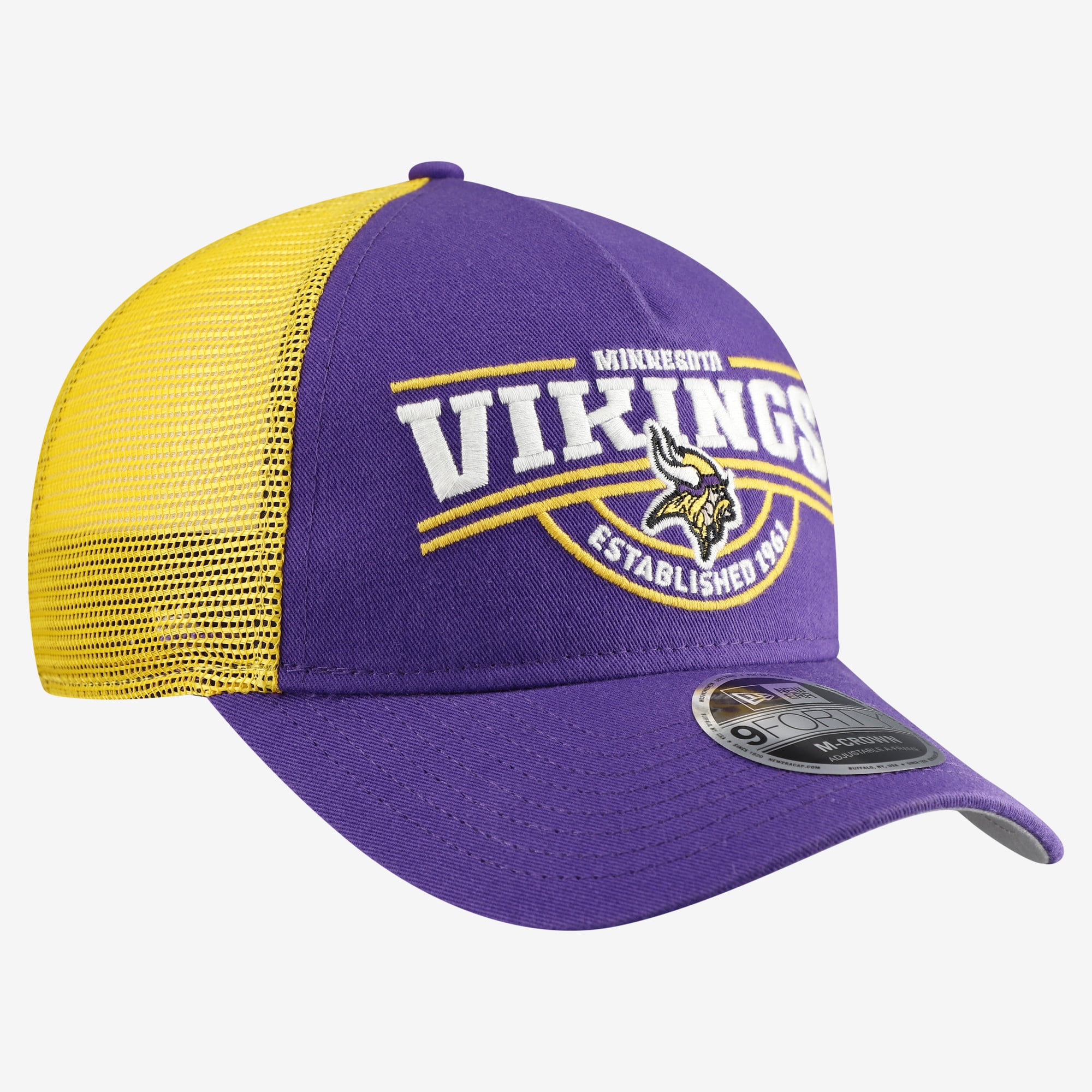 Casquette ajustable New Era violette Minnesota Vikings 9FORTY pour homme