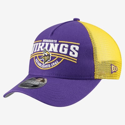 Minnesota Vikings New Era 9FORTY A-Frame Adjustable Hat - Purple
