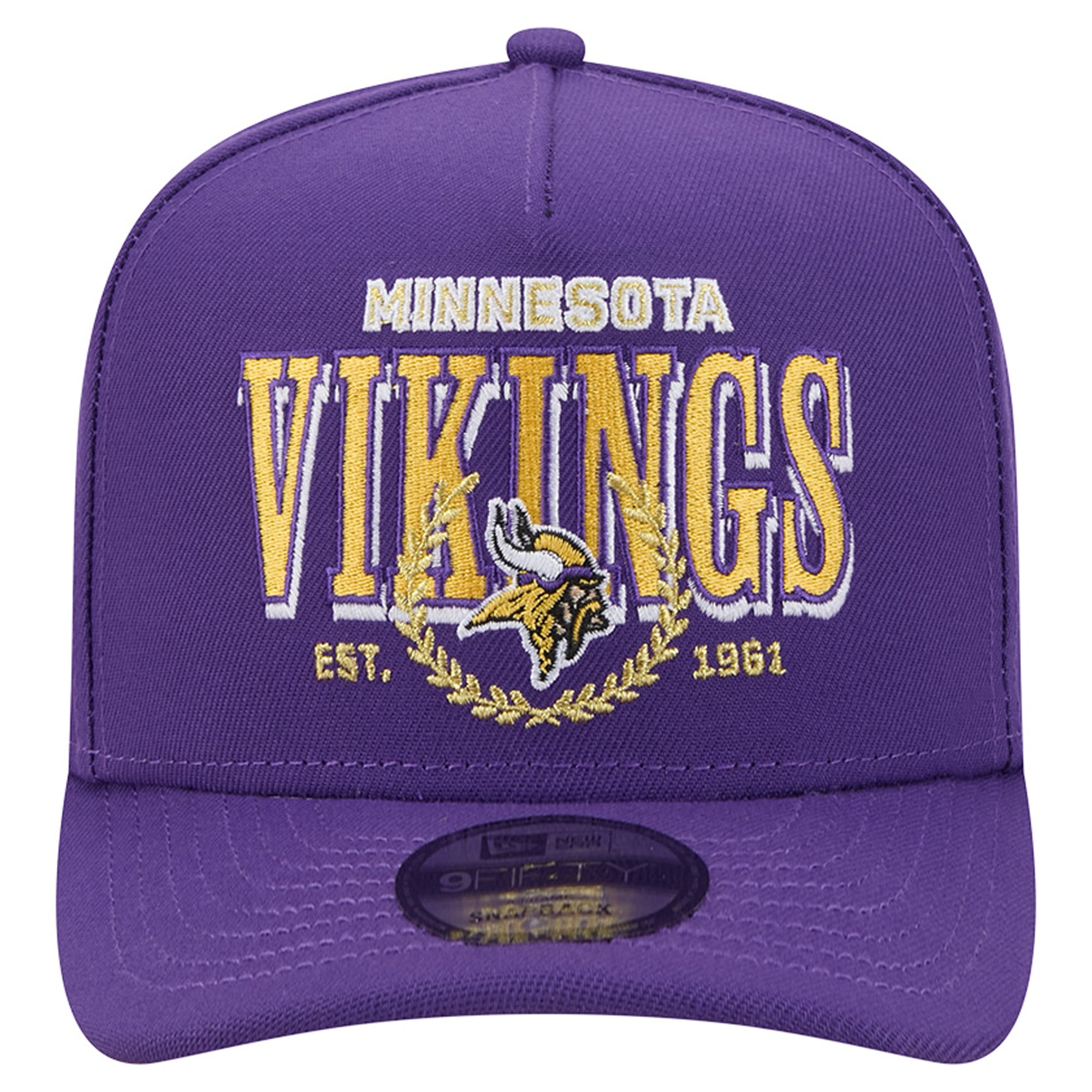 Casquette snapback New Era 9FIFTY Laurel A-Frame pour homme, violette, Minnesota Vikings
