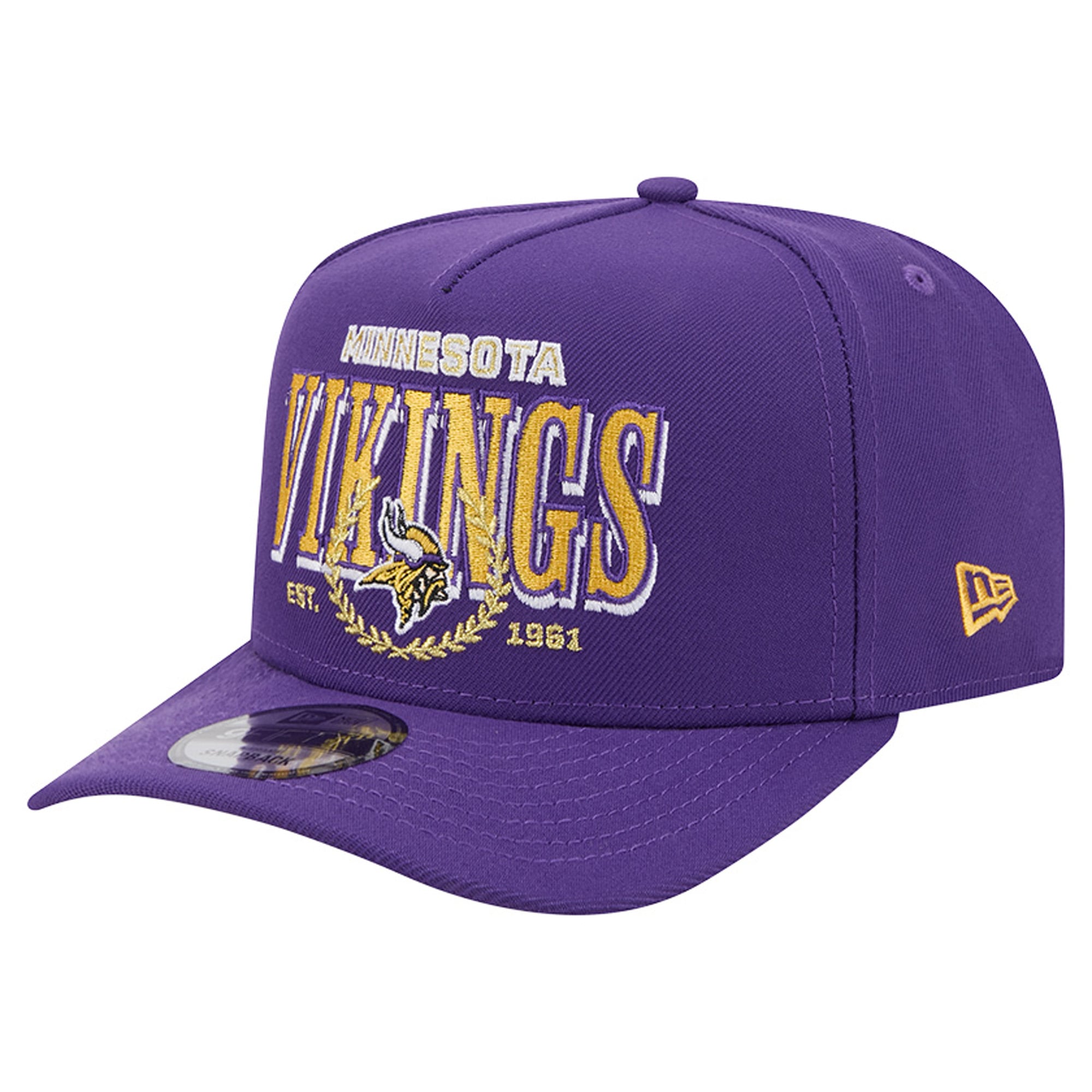 Casquette snapback New Era 9FIFTY Laurel A-Frame pour homme, violette, Minnesota Vikings
