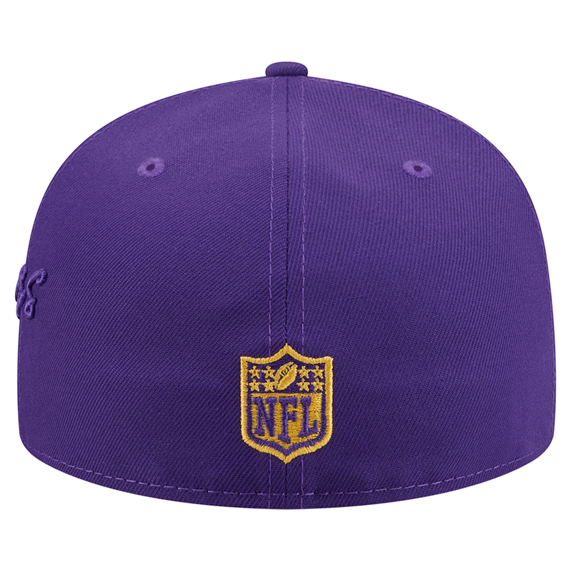 Casquette ajustée New Era 59FIFTY violette pour homme, logo Minnesota Vikings, inscription latérale