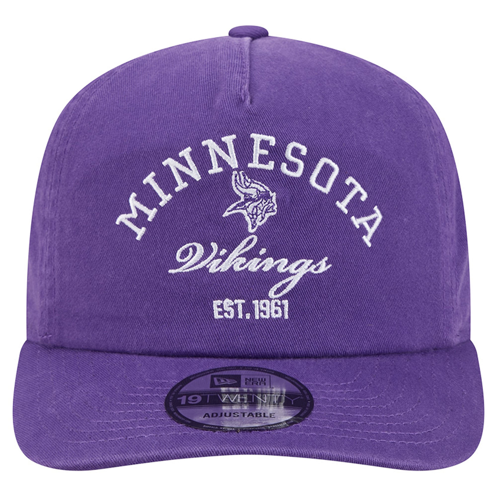 Men's New Era Purple Minnesota Vikings Stacked 19TWENTY Adjustable Hat