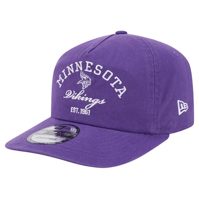 Minnesota Vikings New Era Stacked 19TWENTY Adjustable Hat - Purple