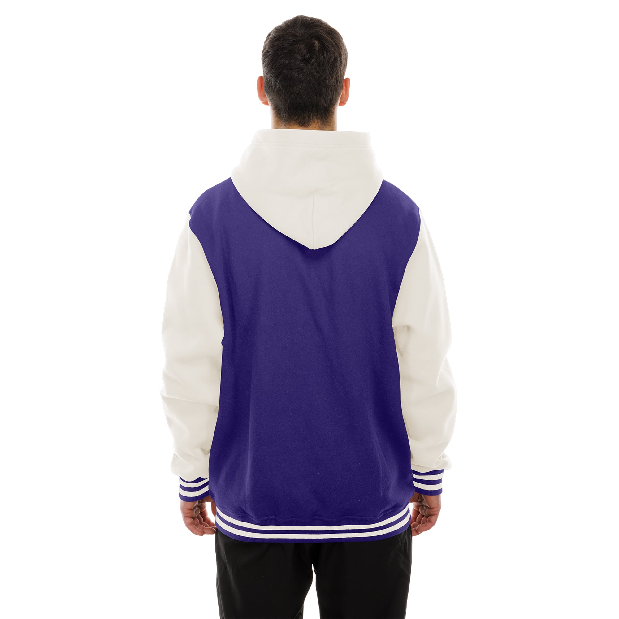 Veste polaire à capuche New Era violette/crème Minnesota Vikings pour homme
