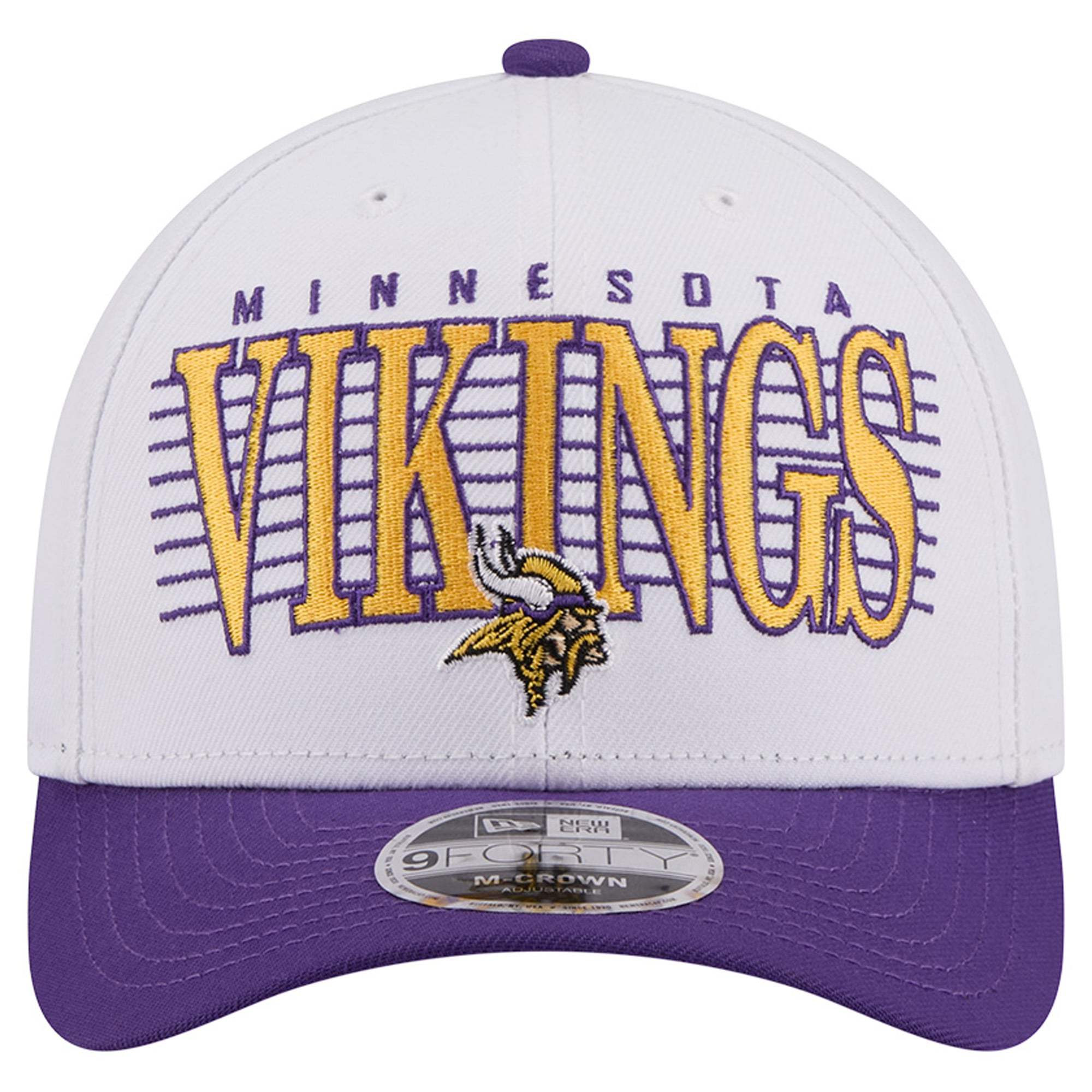 Casquette ajustable New Era blanche Minnesota Vikings Loyal 9FORTY M-Crown pour homme