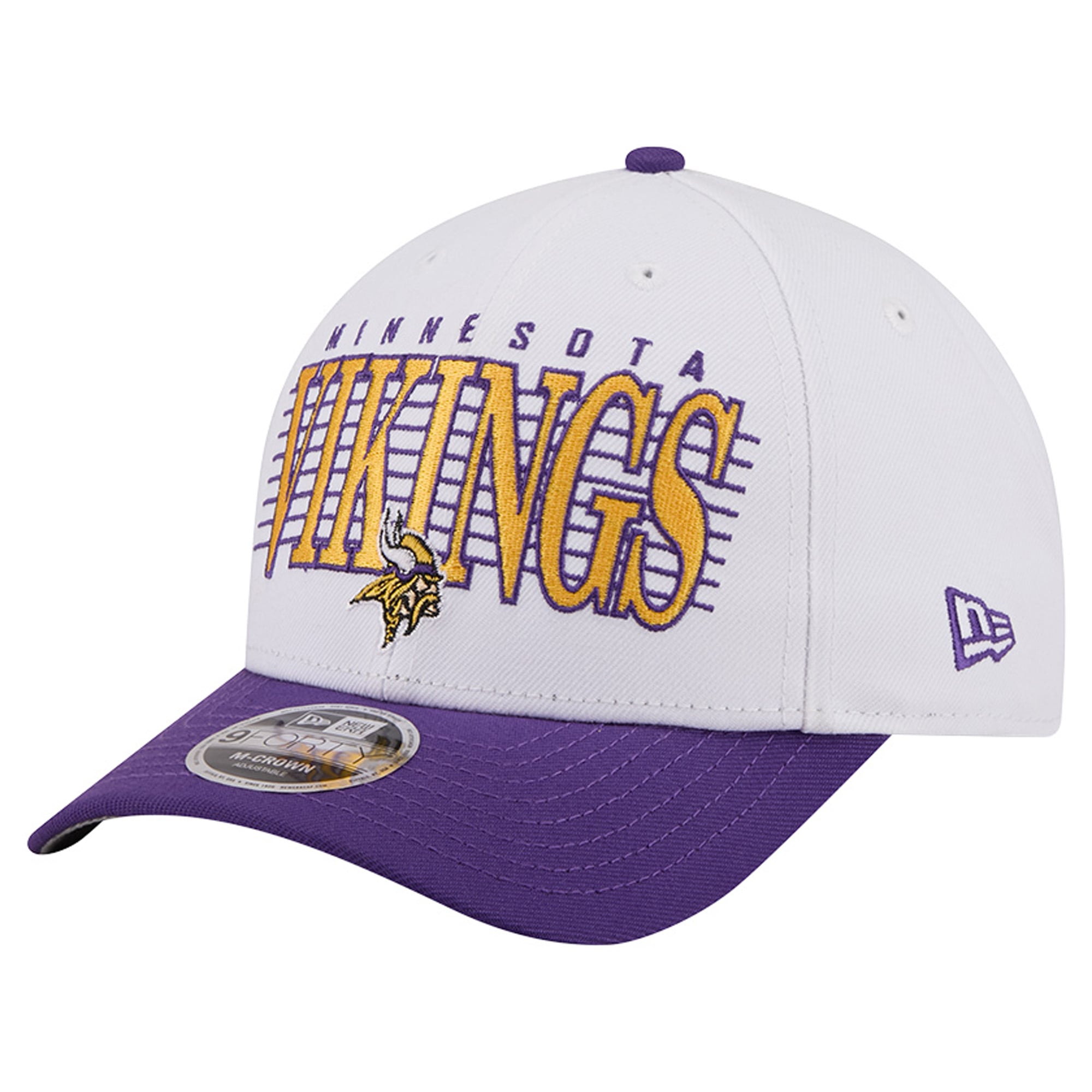 Casquette ajustable New Era blanche Minnesota Vikings Loyal 9FORTY M-Crown pour homme