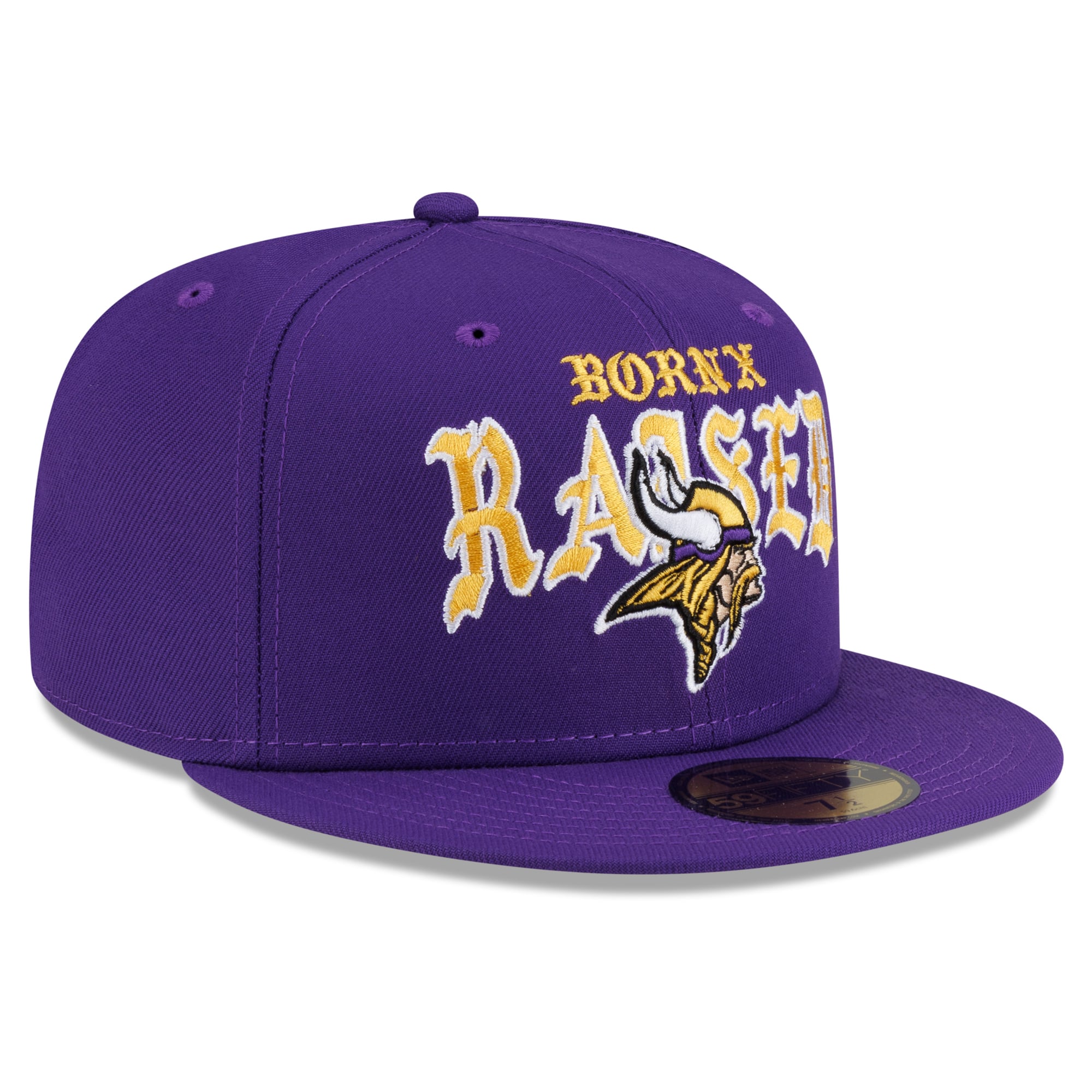 Casquette ajustée New Era x Born Raised violette Minnesota Vikings 59FIFTY pour homme