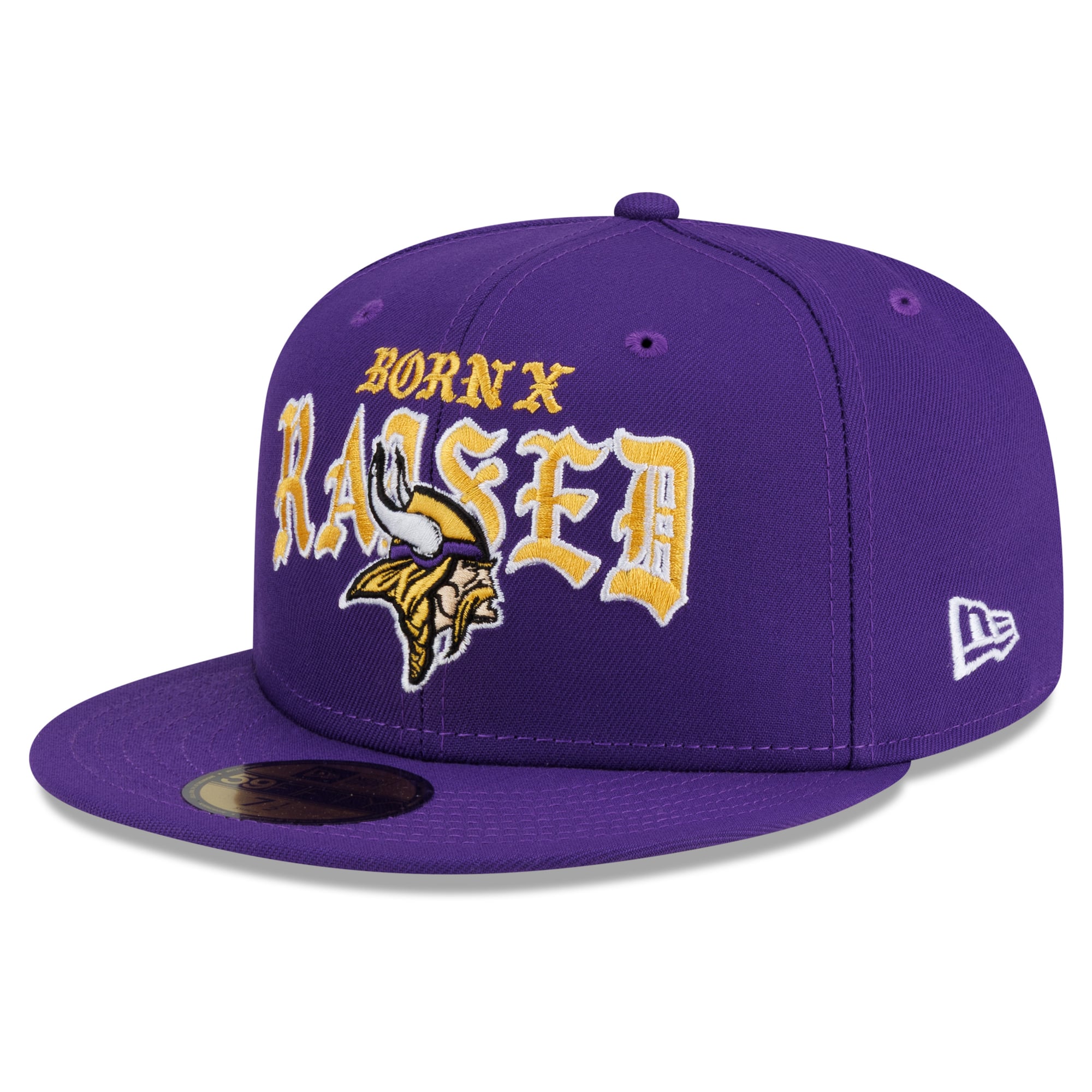 Casquette ajustée New Era x Born Raised violette Minnesota Vikings 59FIFTY pour homme