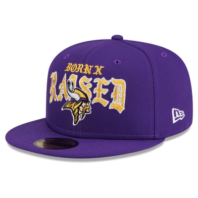 Minnesota Vikings New Era x Born x Raised 59FIFTY Fitted Hat - Purple