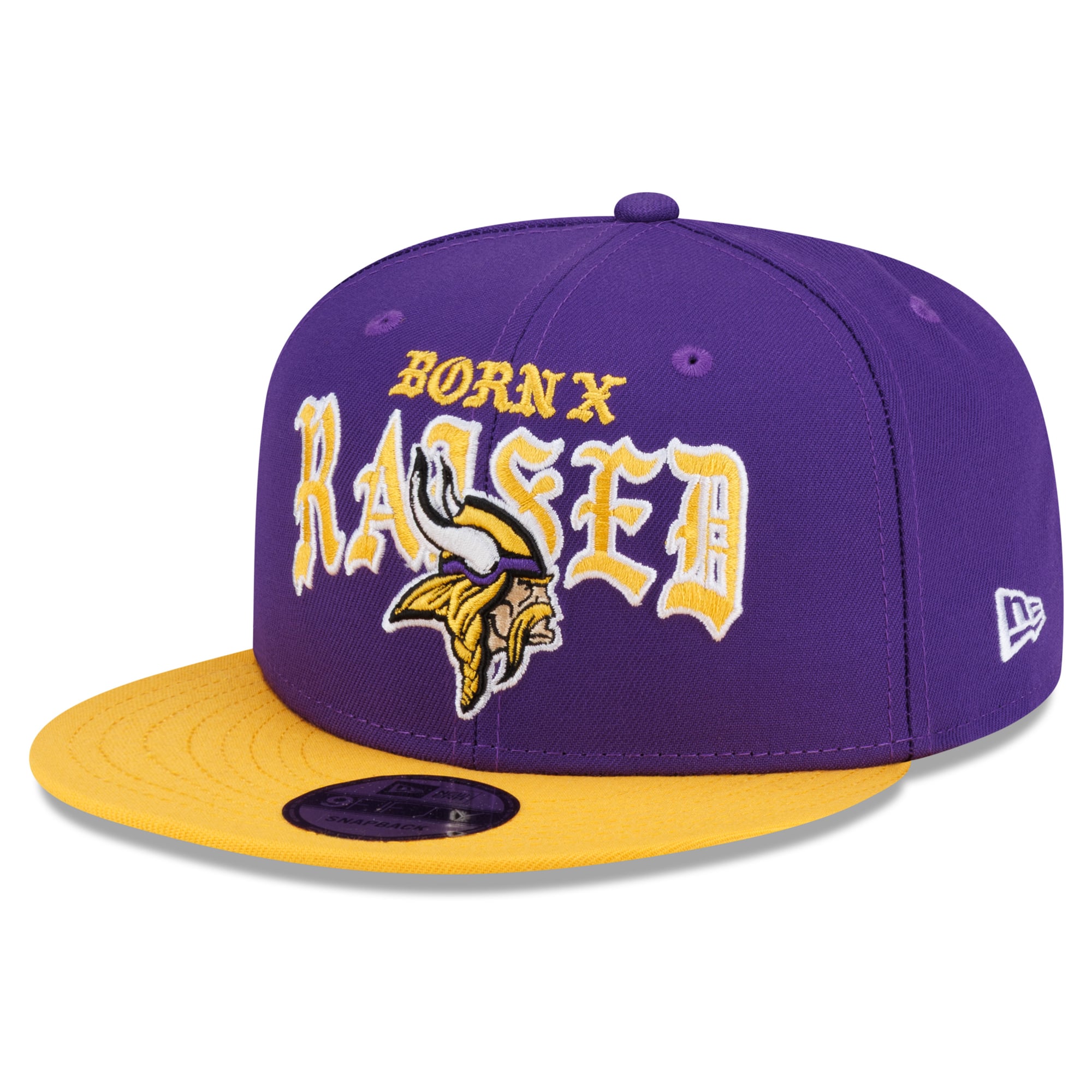 Casquette snapback New Era x Born x Raised Minnesota Vikings violette/or pour homme