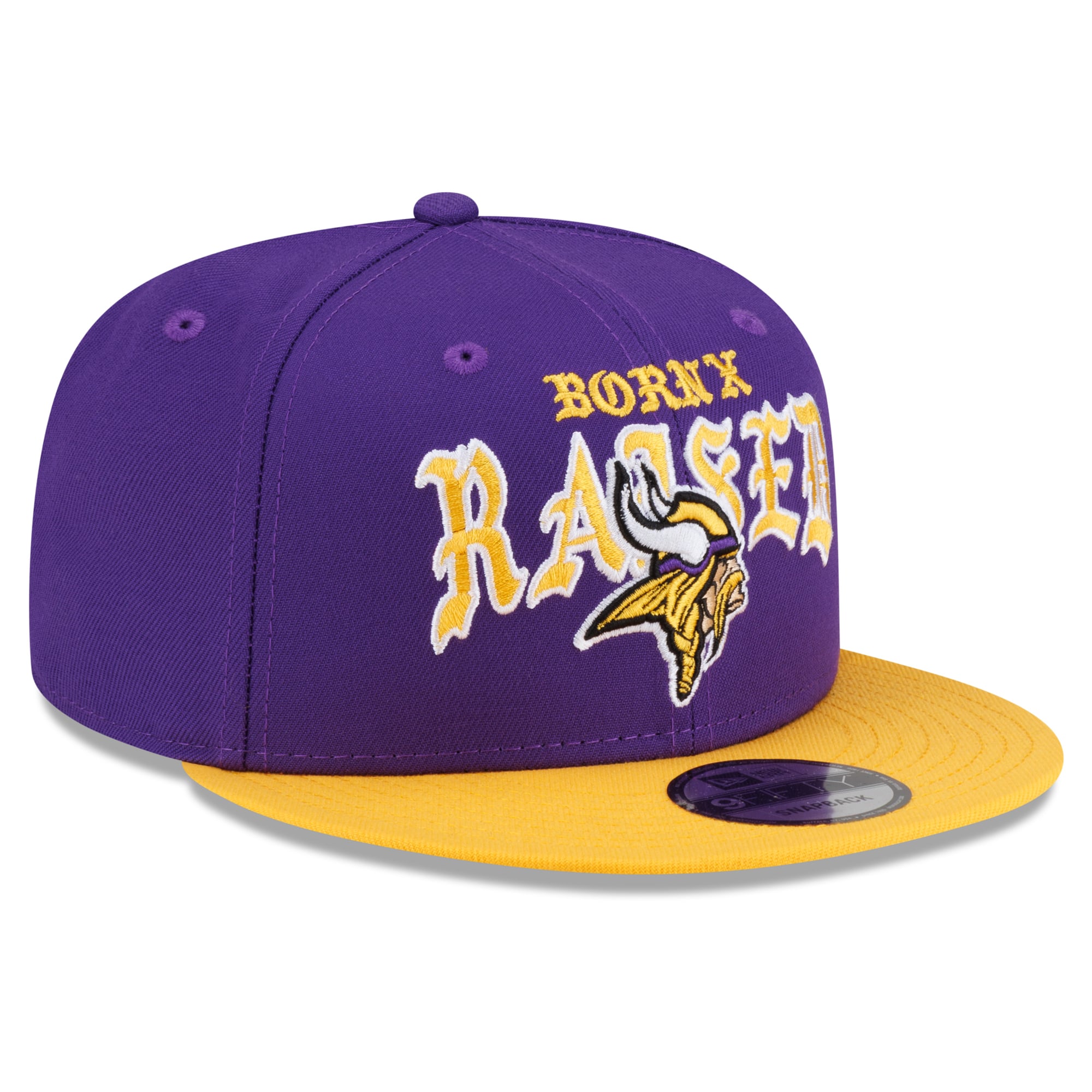 Casquette snapback New Era x Born x Raised Minnesota Vikings violette/or pour homme
