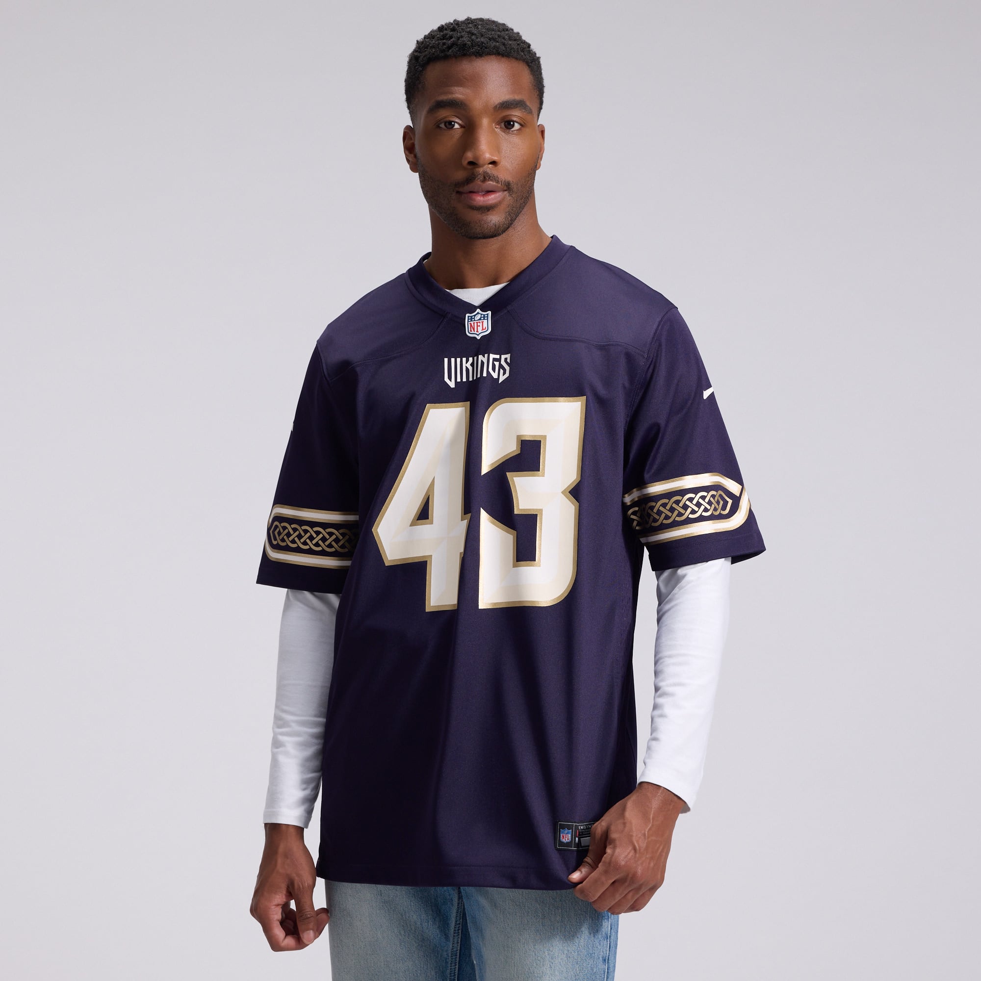 Maillot de jeu Nike Andrew Van Ginkel pour homme, violet, Minnesota Vikings, collection Rivalries 2026
