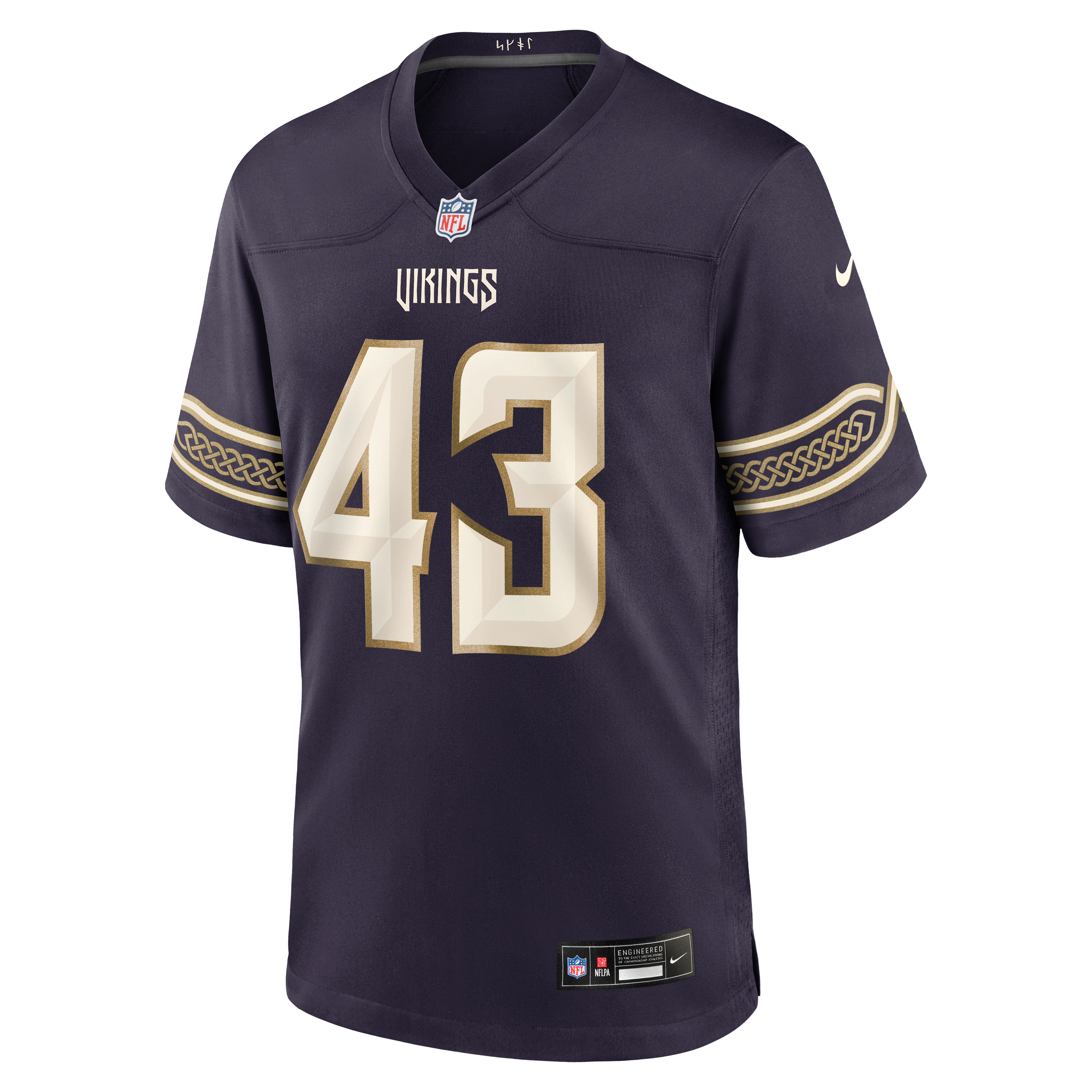 Men's Nike Andrew Van Ginkel Purple Minnesota Vikings 2026 Rivalries Collection Game Jersey