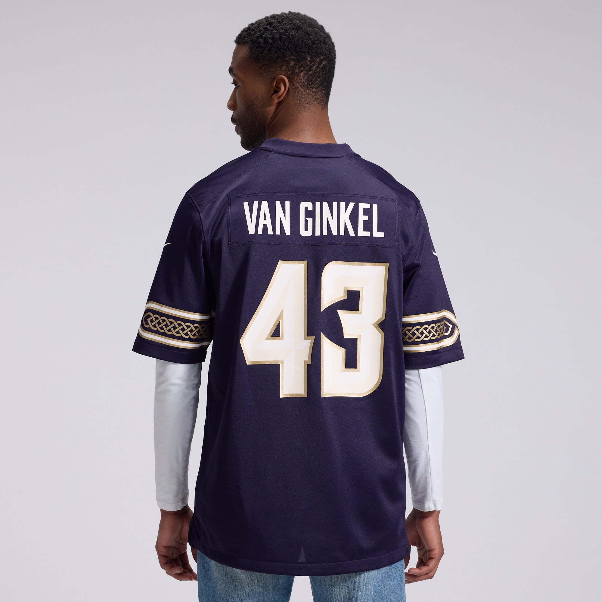 Maillot de jeu Nike Andrew Van Ginkel pour homme, violet, Minnesota Vikings, collection Rivalries 2026
