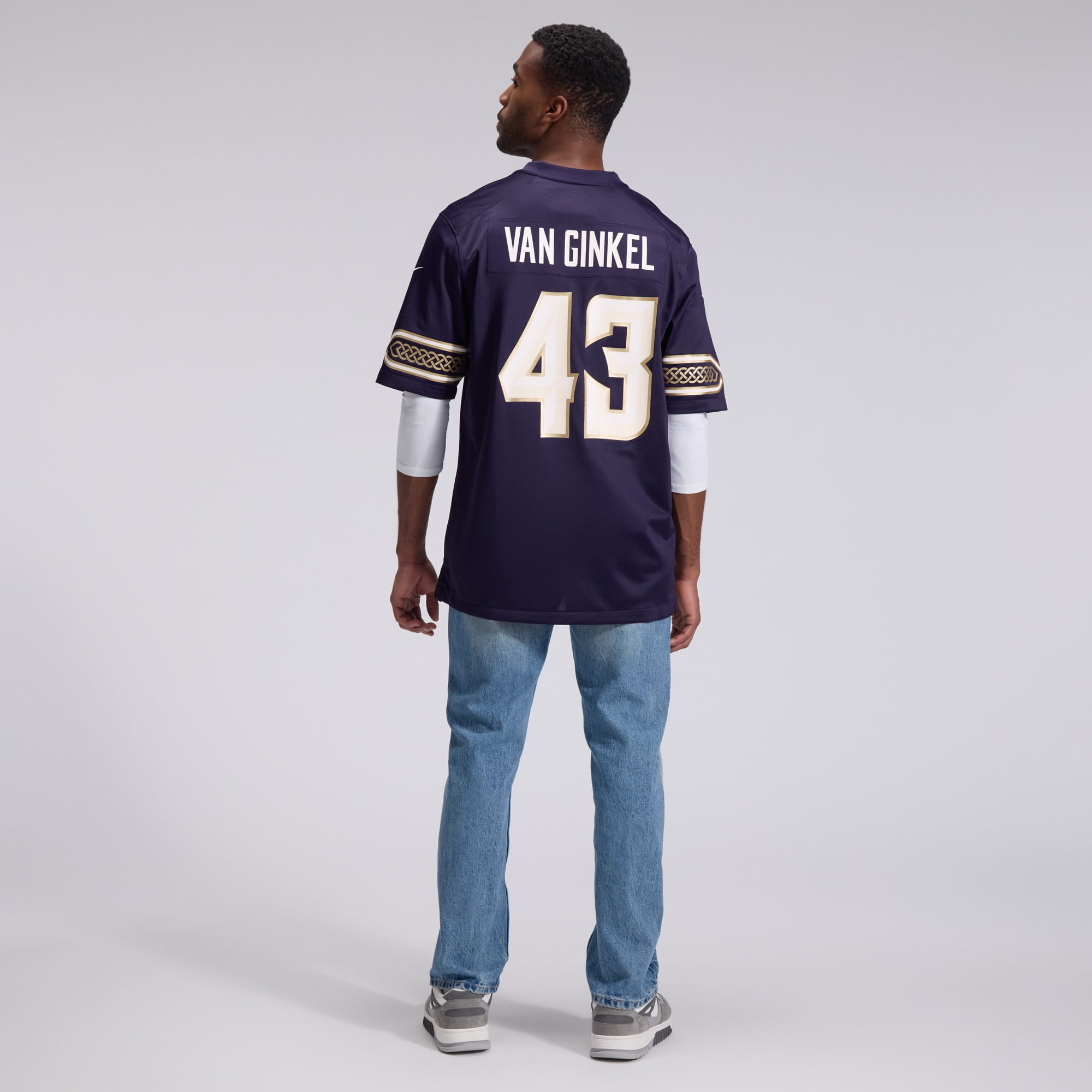 Maillot de jeu Nike Andrew Van Ginkel pour homme, violet, Minnesota Vikings, collection Rivalries 2026