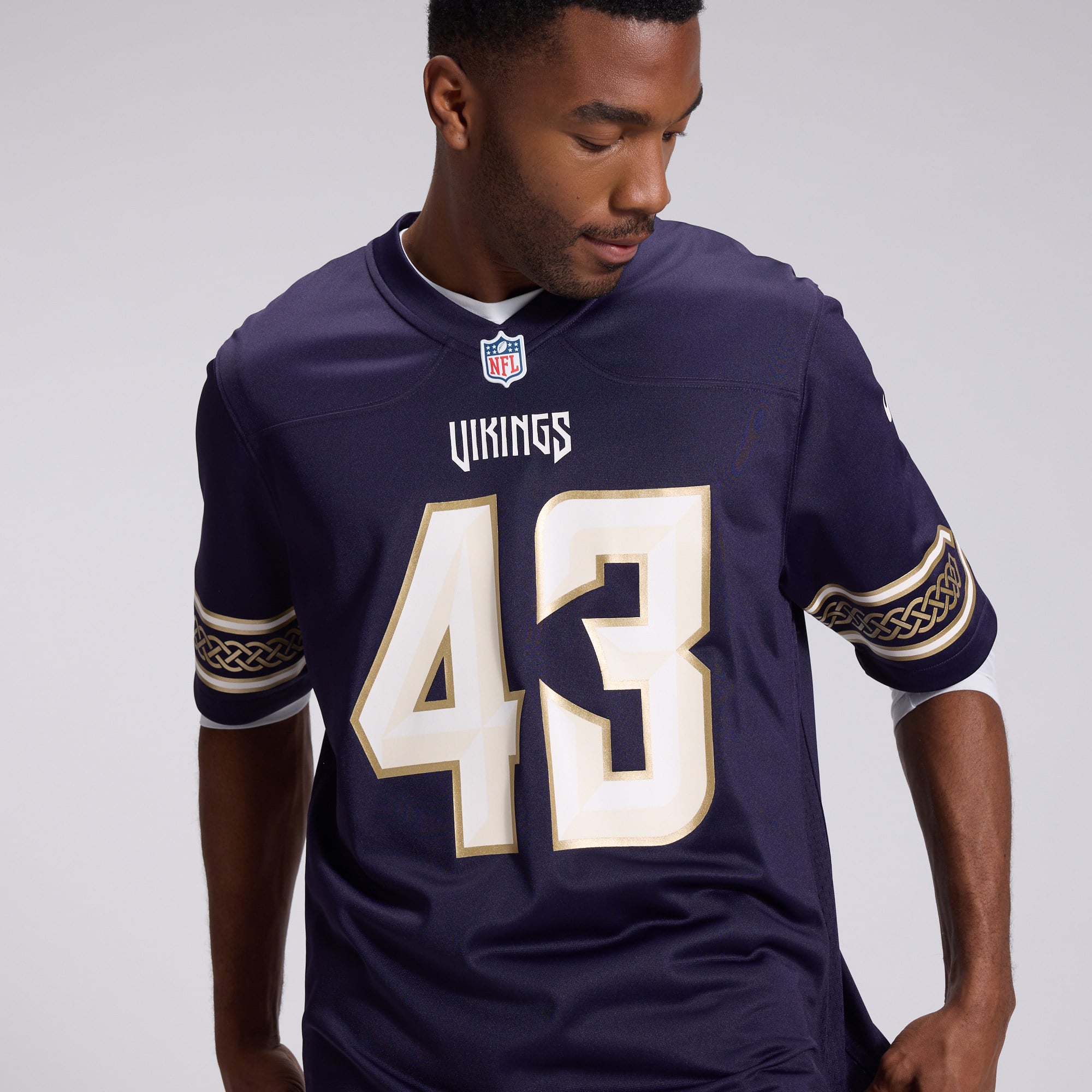Maillot de jeu Nike Andrew Van Ginkel pour homme, violet, Minnesota Vikings, collection Rivalries 2026