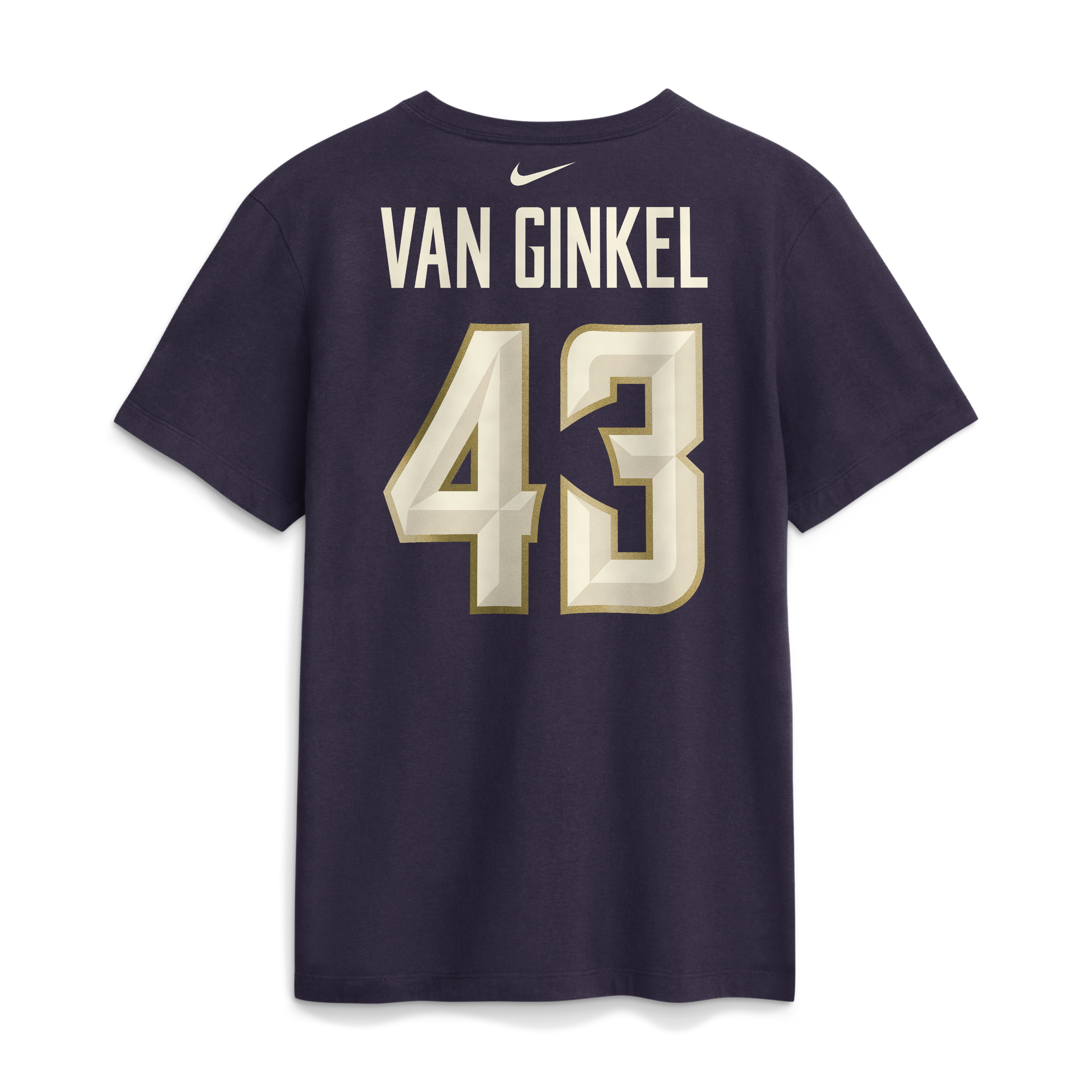 Men's Nike Andrew Van Ginkel Purple Minnesota Vikings 2026 Rivalries Collection Player Name & Number T-Shirt