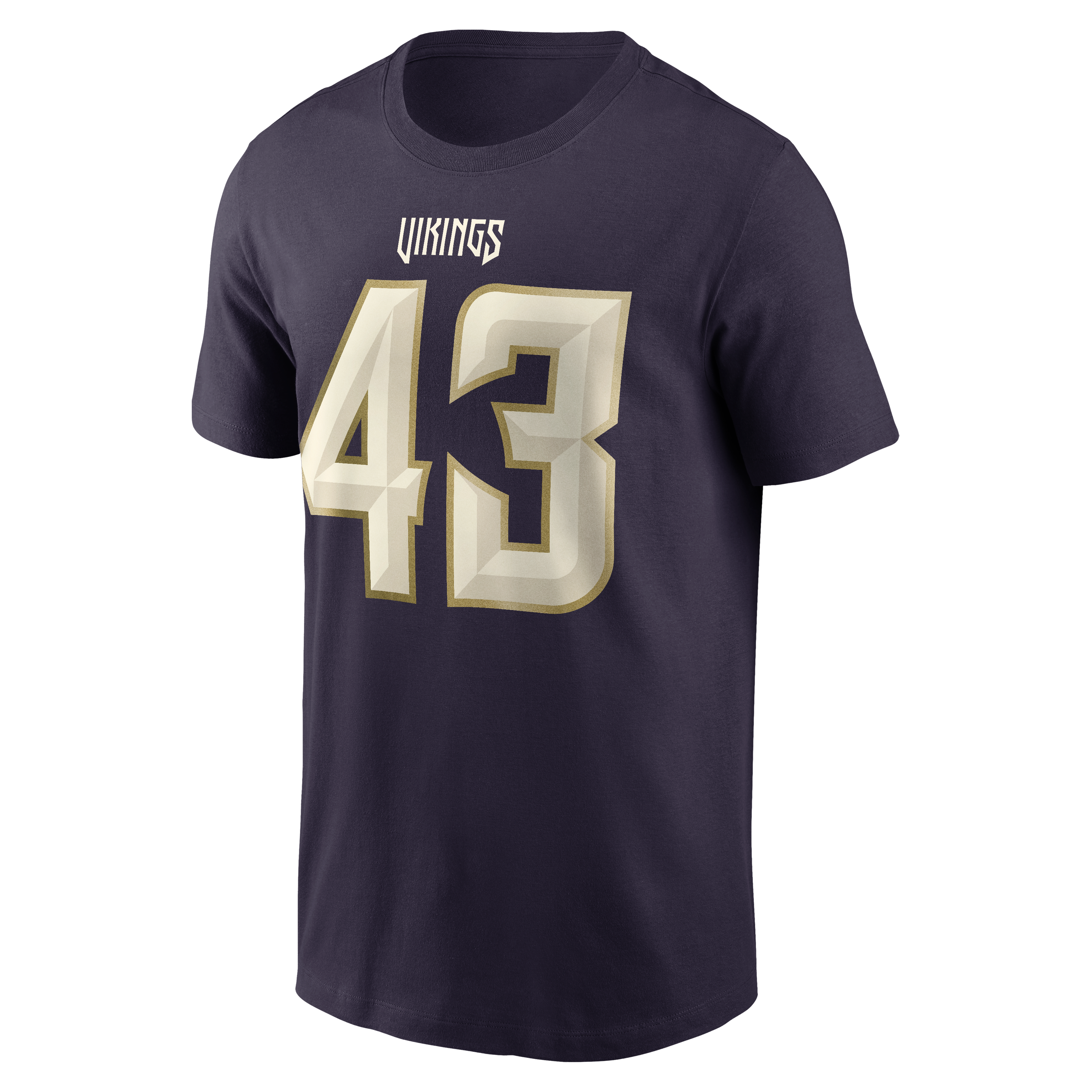 Men's Nike Andrew Van Ginkel Purple Minnesota Vikings 2026 Rivalries Collection Player Name & Number T-Shirt