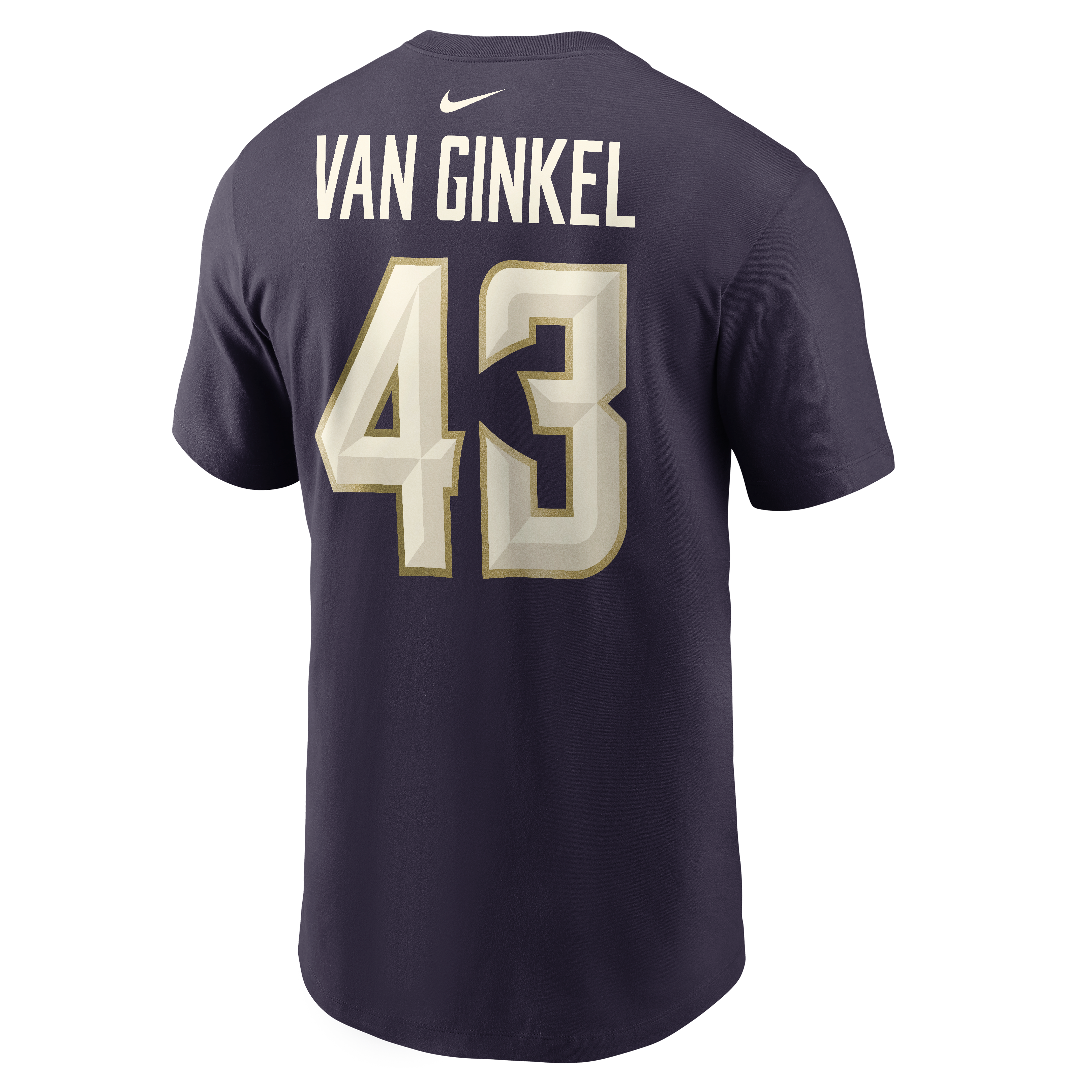Men's Nike Andrew Van Ginkel Purple Minnesota Vikings 2026 Rivalries Collection Player Name & Number T-Shirt