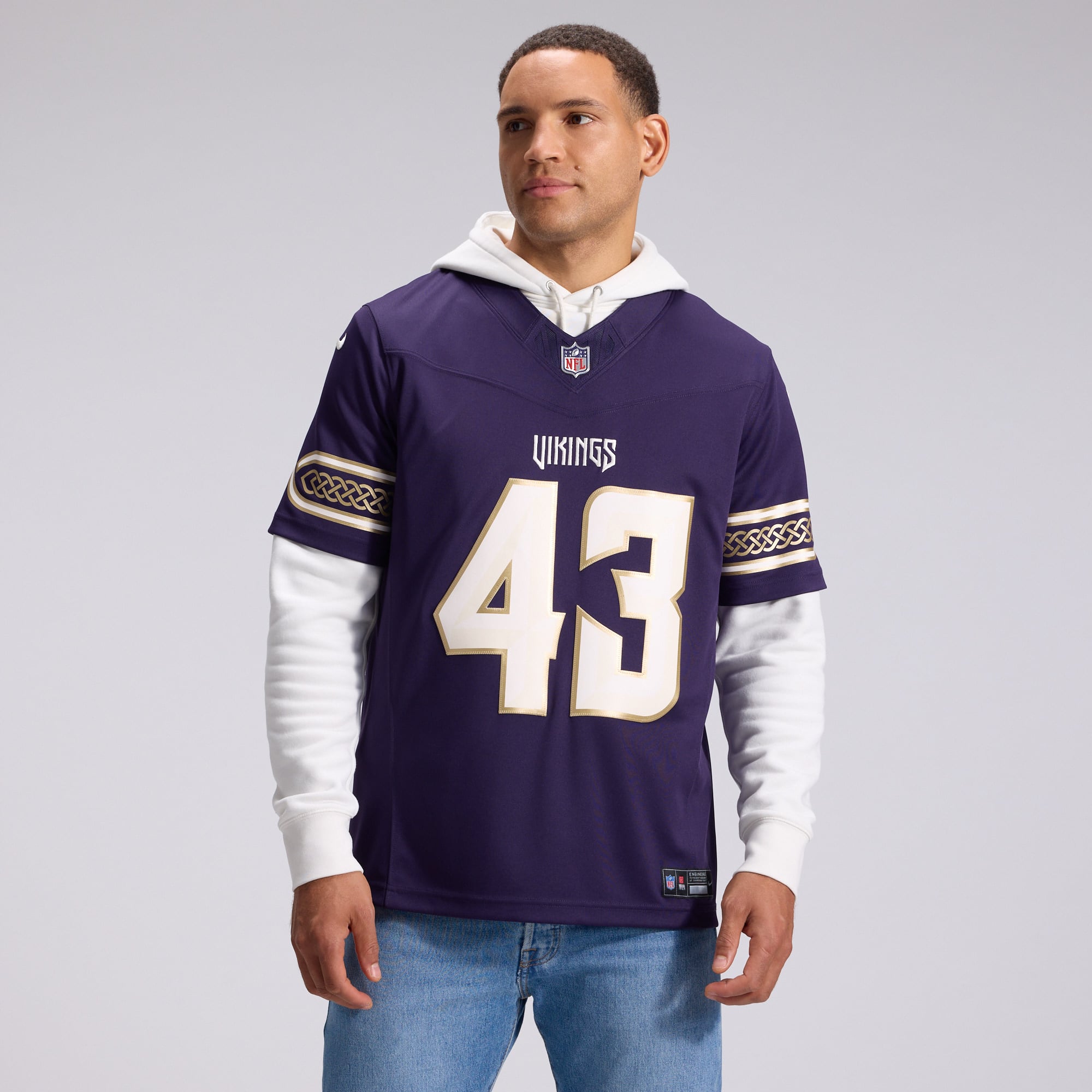 Men's Nike Andrew Van Ginkel Purple Minnesota Vikings 2026 Rivalries Collection Stitched Limited Jersey