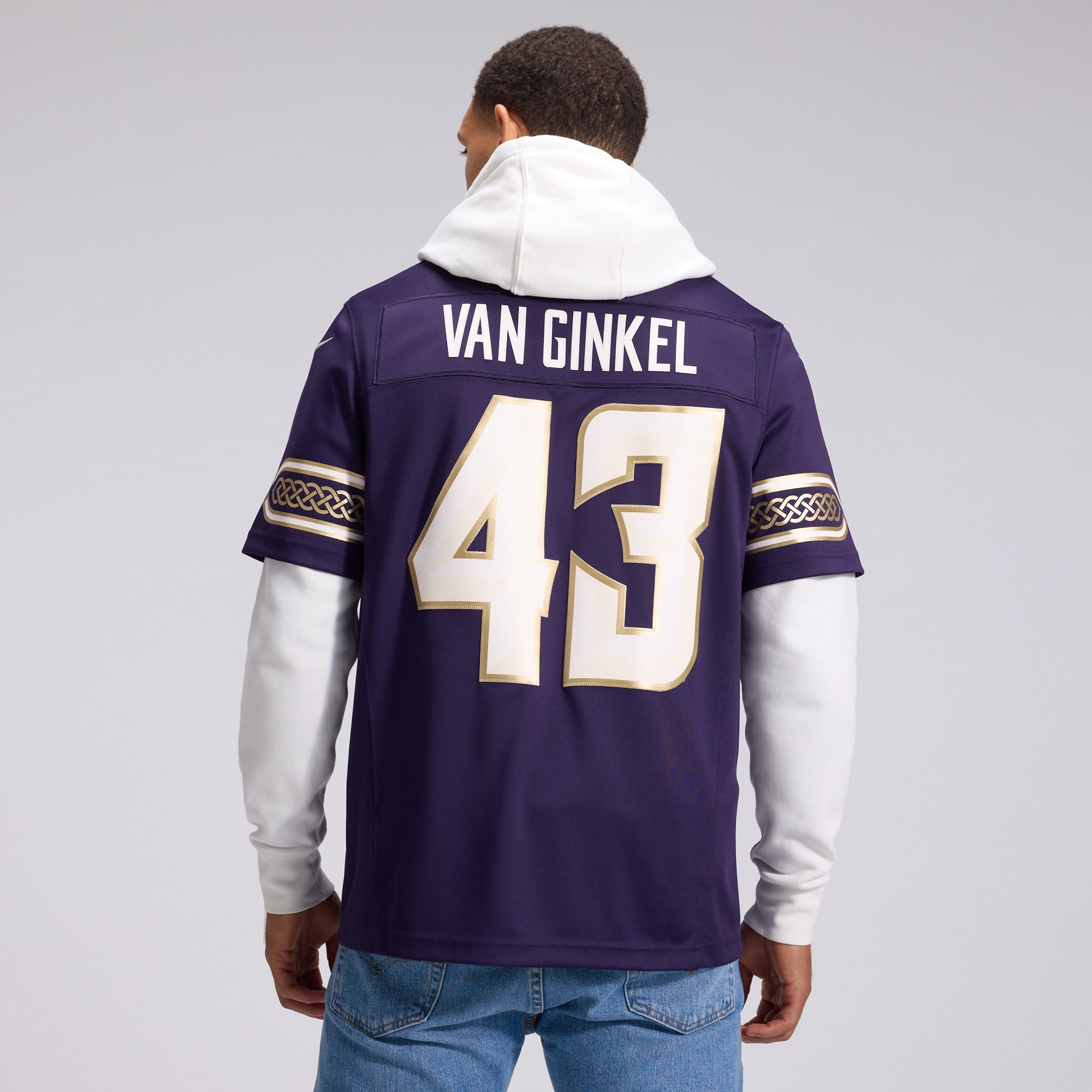 Men's Nike Andrew Van Ginkel Purple Minnesota Vikings 2026 Rivalries Collection Stitched Limited Jersey