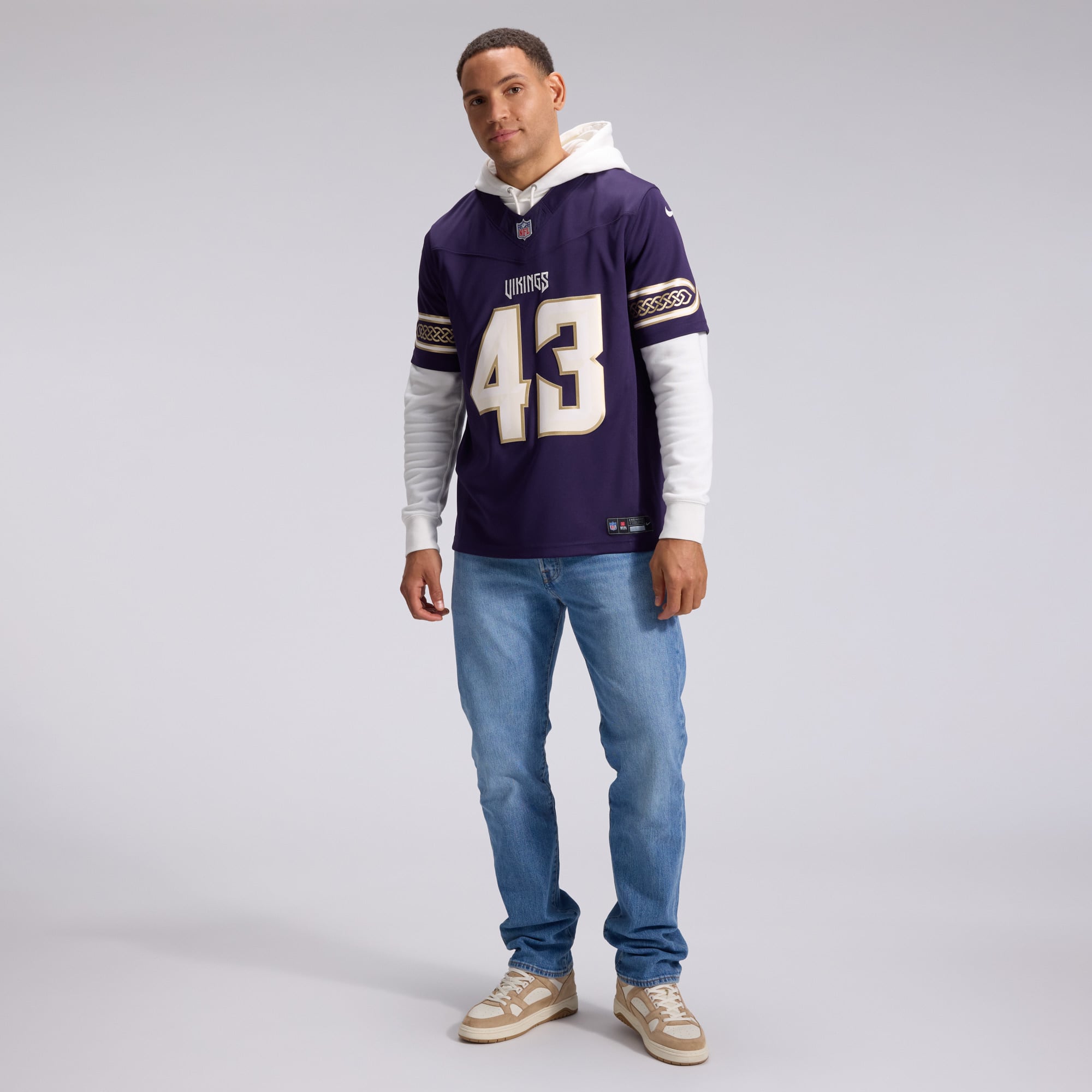 Men's Nike Andrew Van Ginkel Purple Minnesota Vikings 2026 Rivalries Collection Stitched Limited Jersey