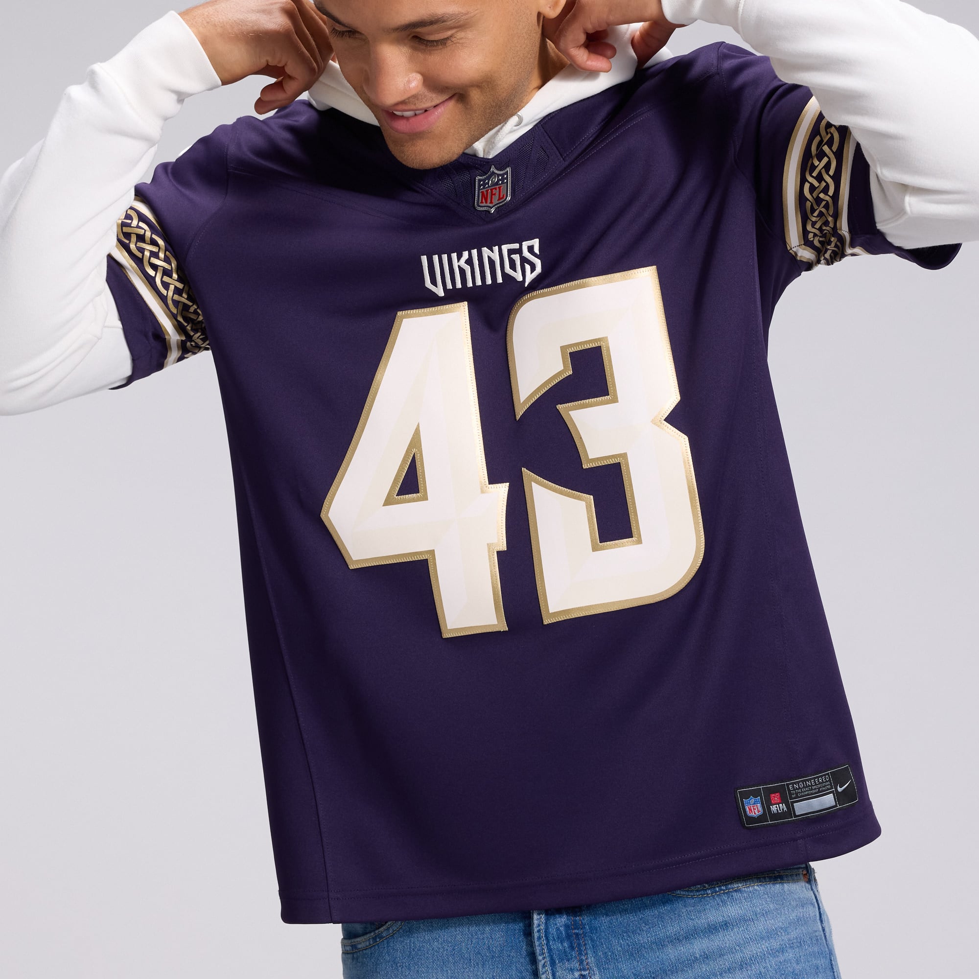 Men's Nike Andrew Van Ginkel Purple Minnesota Vikings 2026 Rivalries Collection Stitched Limited Jersey