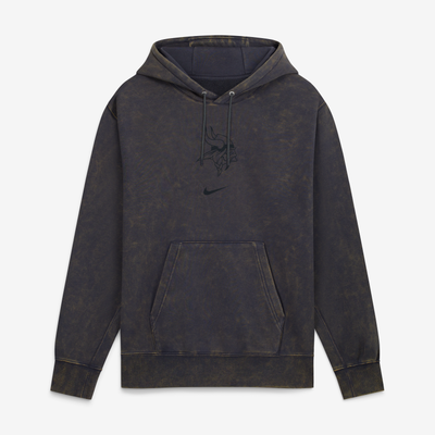  Minnesota Vikings Nike Washed Club Fleece Pullover Sweatshirt - Anthracite