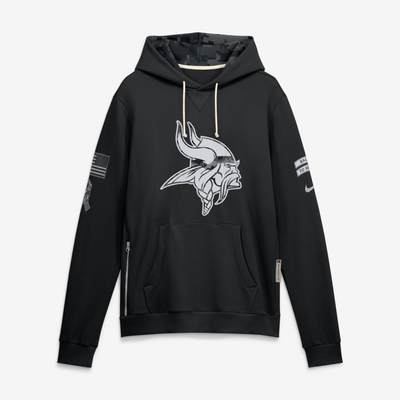  Minnesota Vikings Nike 2026 Salute to Service Sideline Dri-FIT Pullover Hoodie - Black