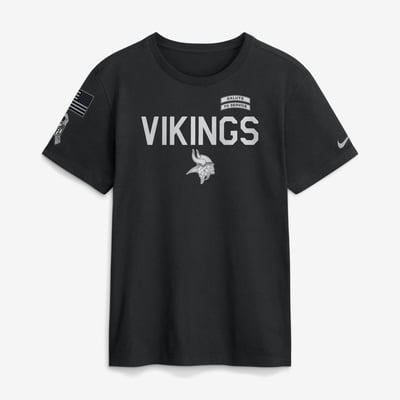  Minnesota Vikings Nike 2026 Salute to Service Sideline Dri-FIT T-Shirt - Black
