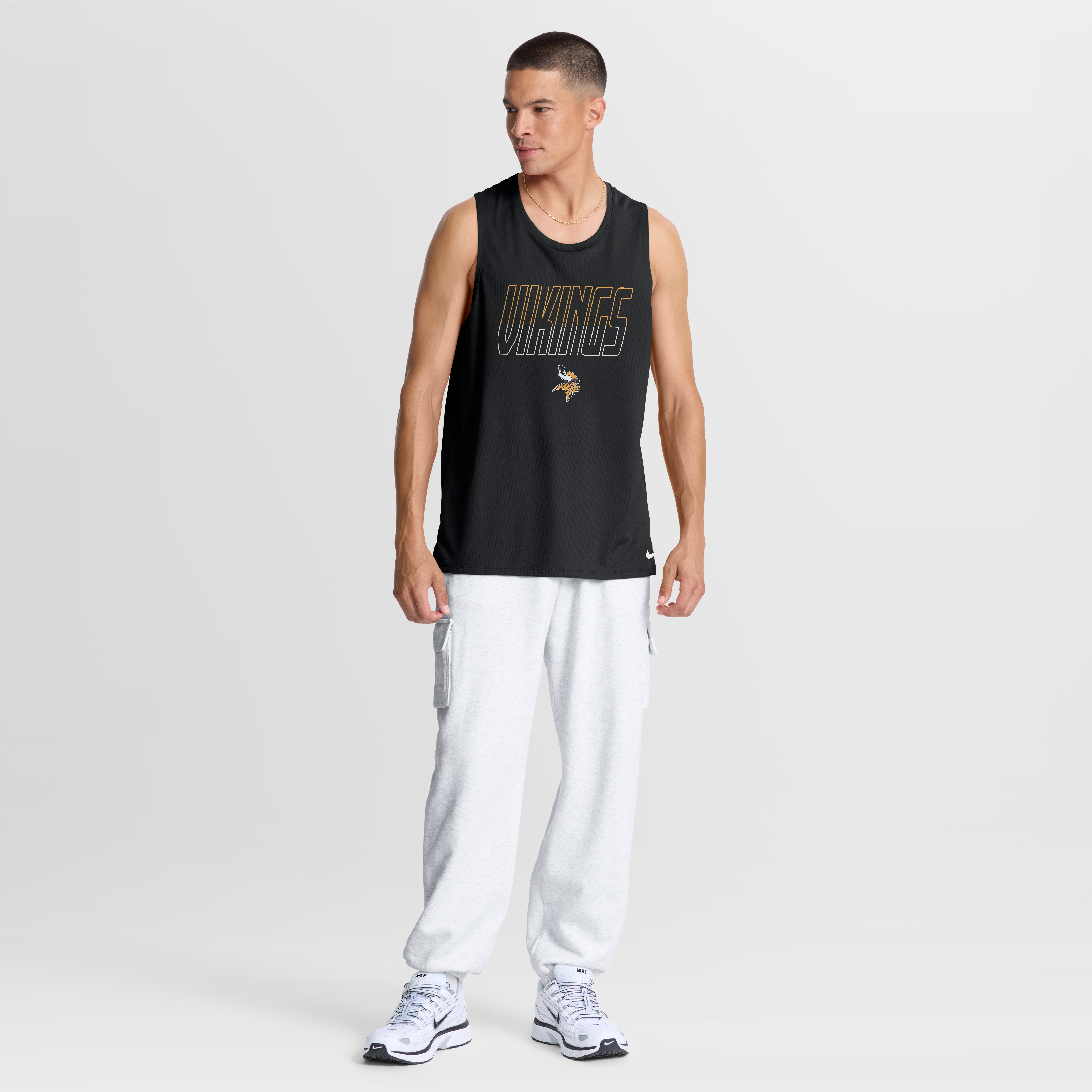 Men's Nike Black Minnesota Vikings Kickoff Miler Dri-FIT Tank Top