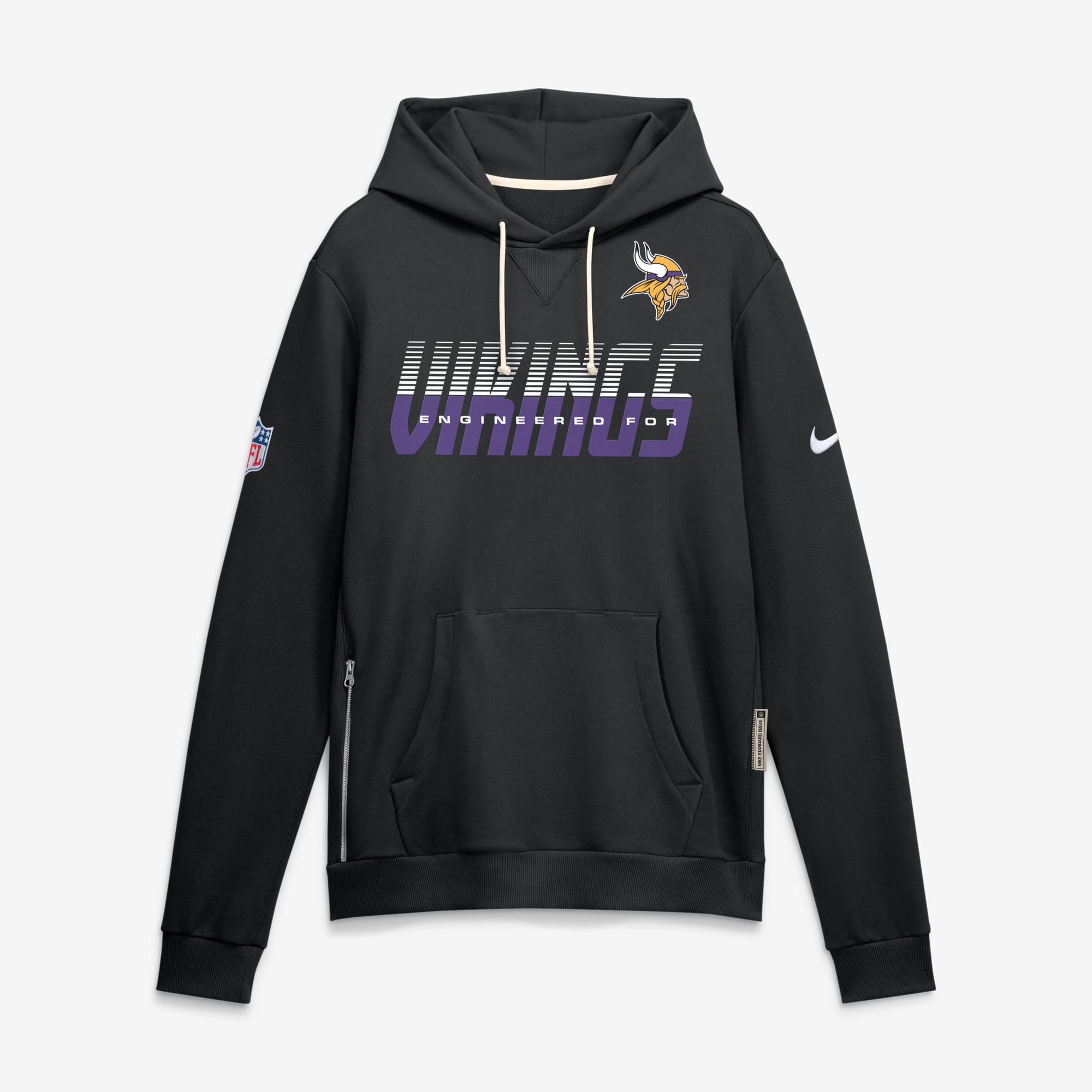 Men's Nike Black Minnesota Vikings Sideline Standard Issue Top Prospect Dri-FIT Hoodie