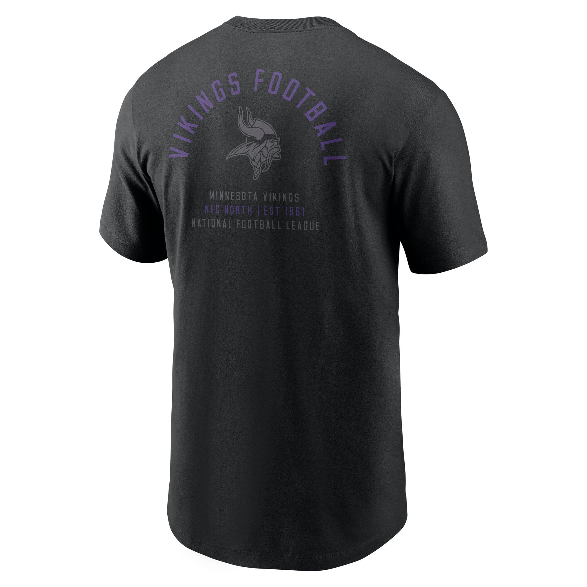 T-shirt Nike noir pour homme, logo divisé des Vikings du Minnesota