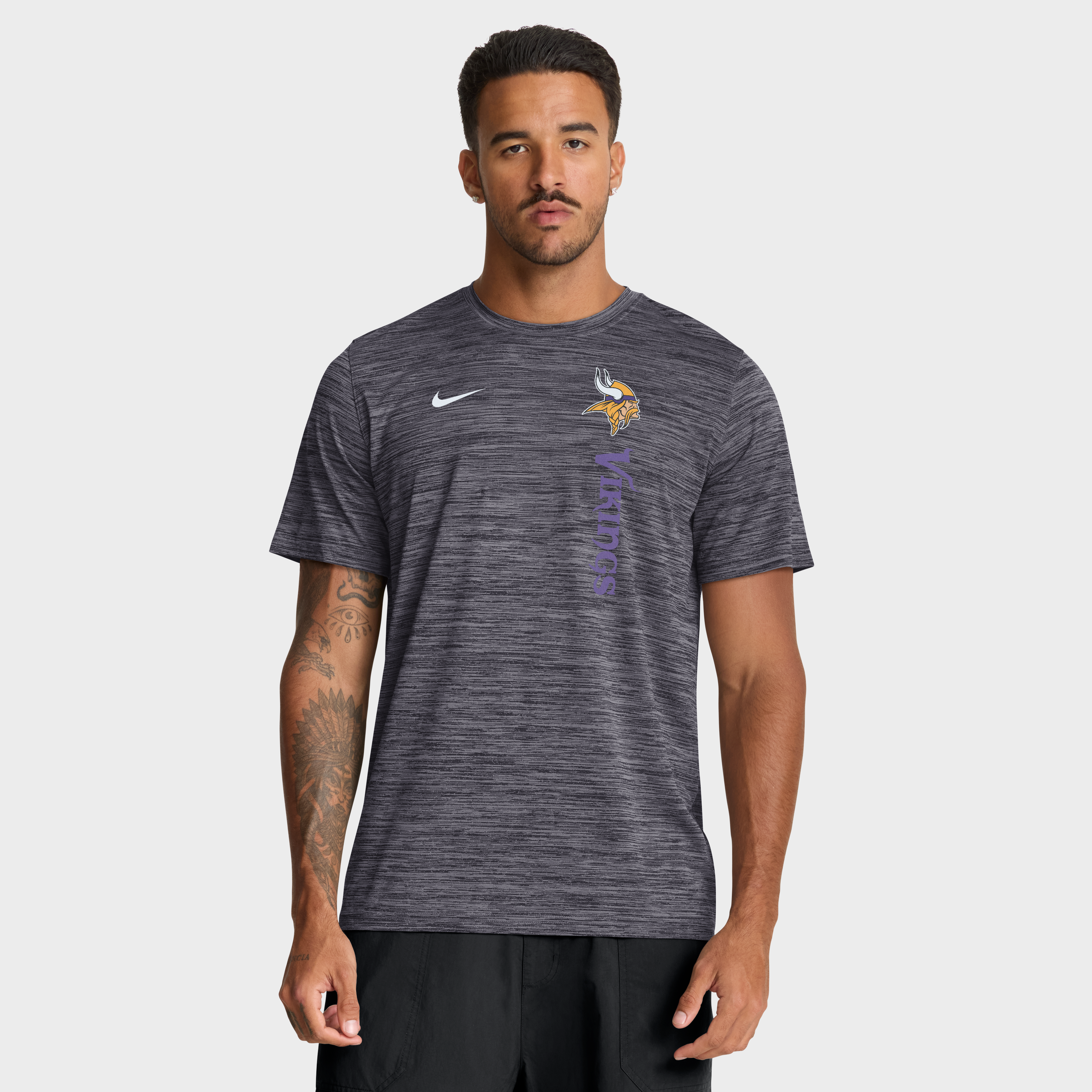 T-shirt Nike Velocity Dri-FIT noir pour homme Minnesota Vikings